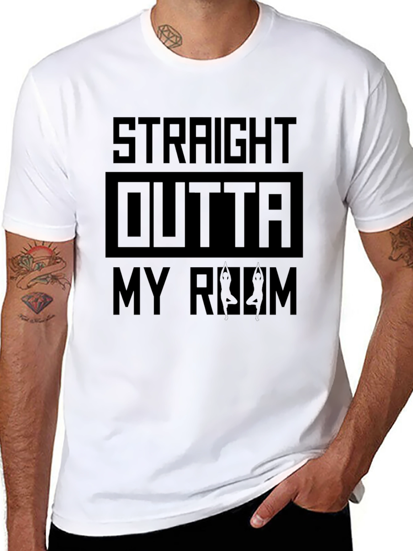 Straight Outta My Room Black Graphic Tee