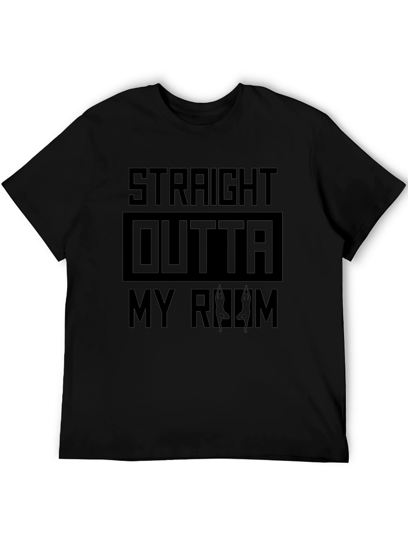 Straight Outta My Room Black Graphic Tee