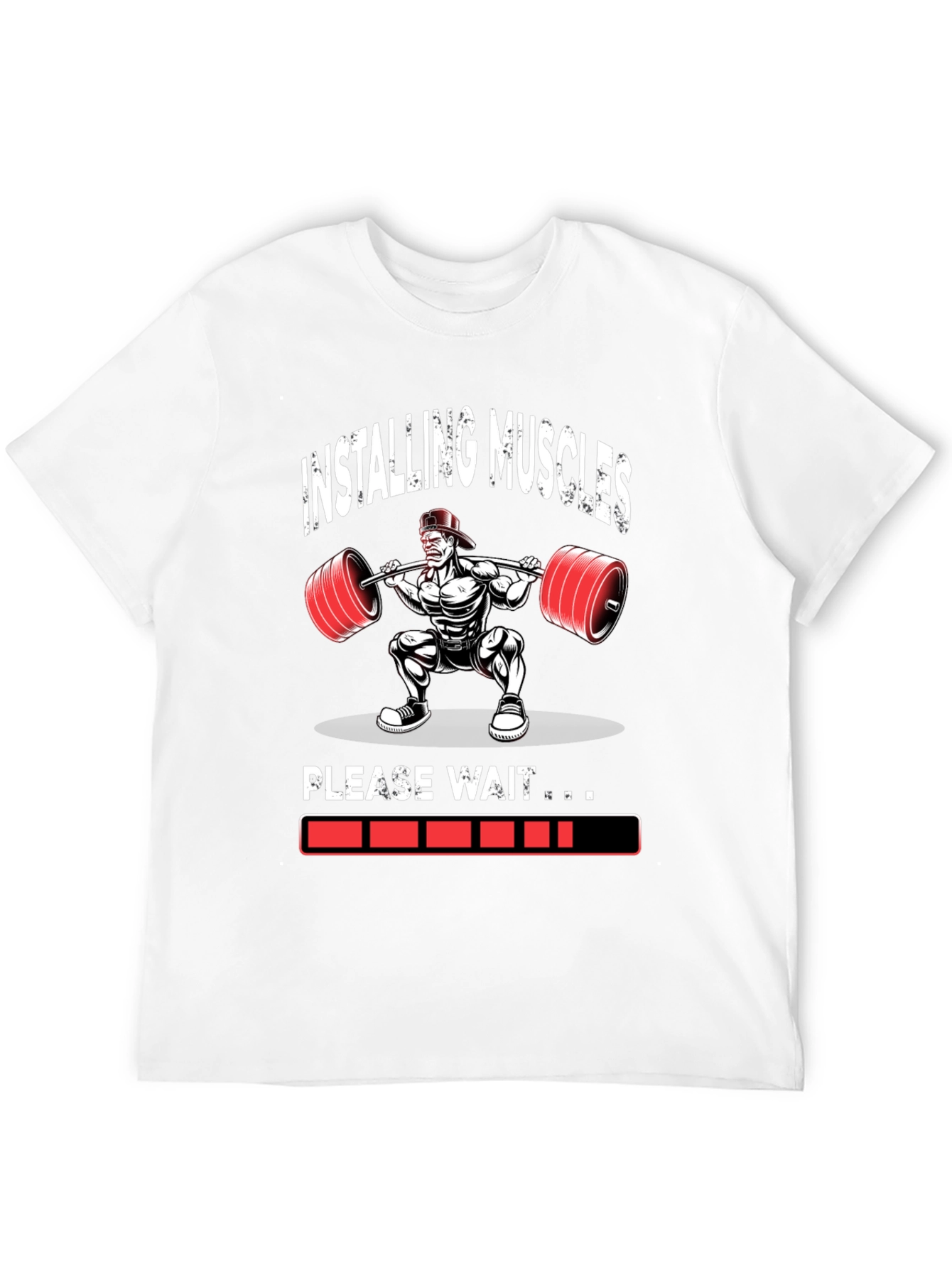 Installing Muscles Weightlifting Graphic T-Shirt