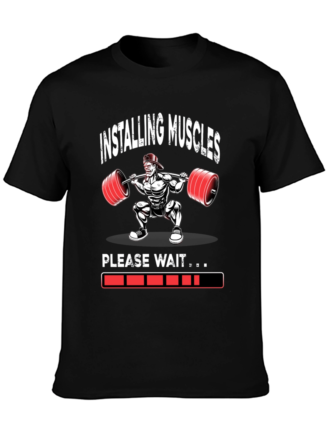 Installing Muscles Weightlifting Graphic T-Shirt