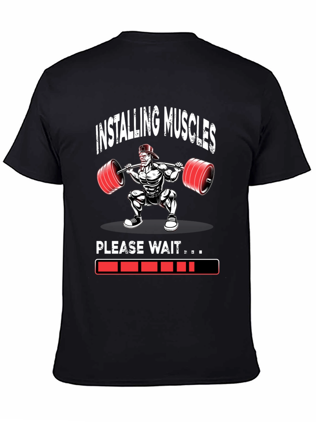 Installing Muscles Weightlifting Graphic T-Shirt