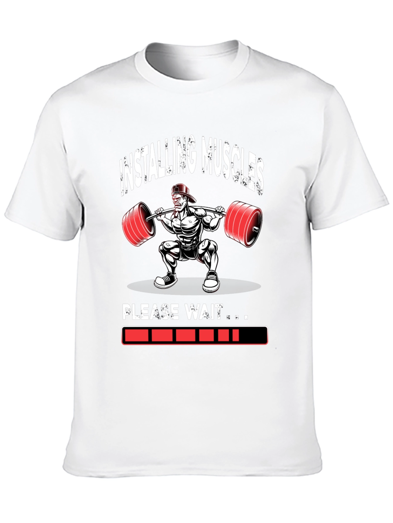 Installing Muscles Weightlifting Graphic T-Shirt