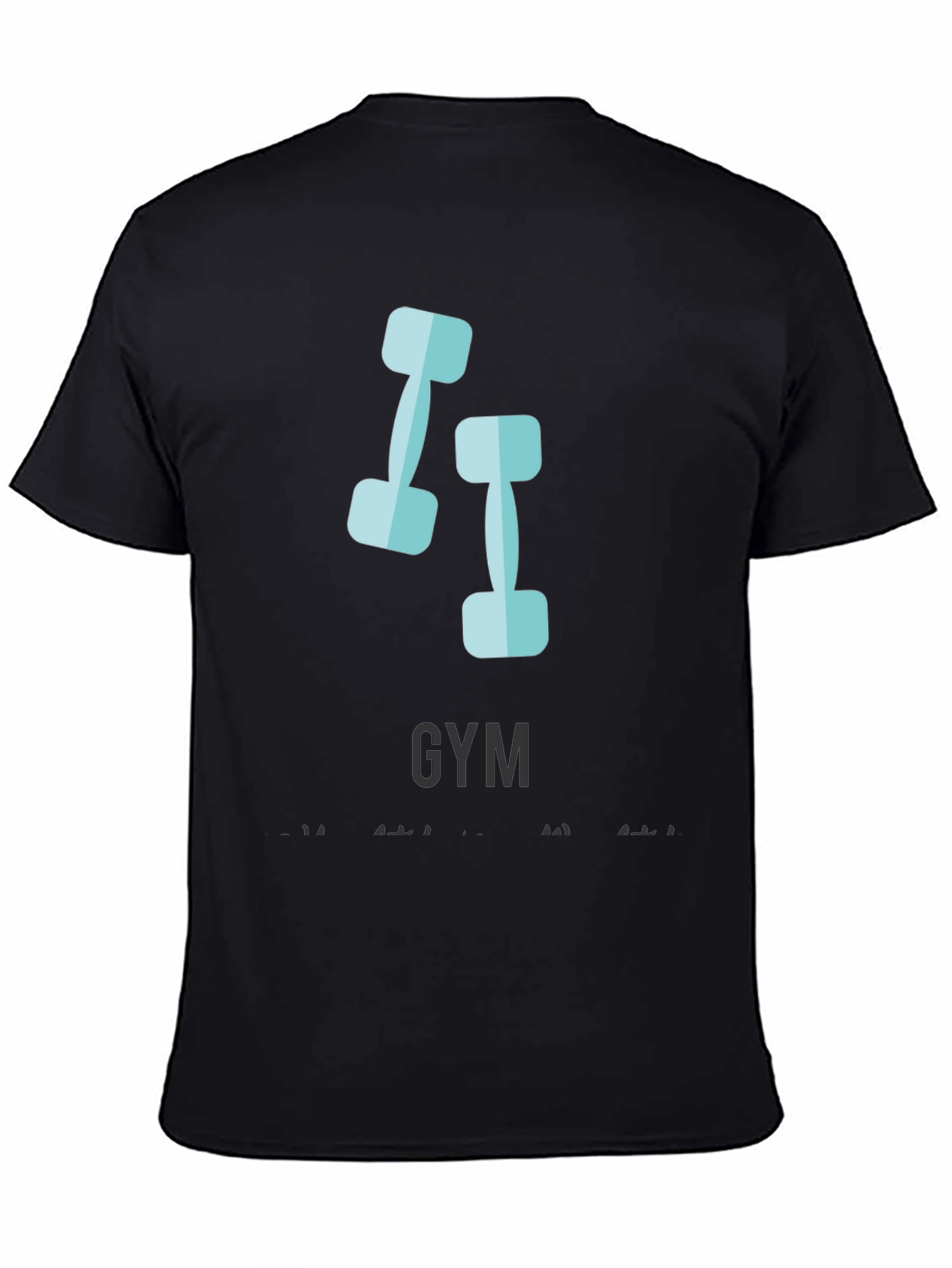 Gym Motivation T-Shirt Black Cotton Tee