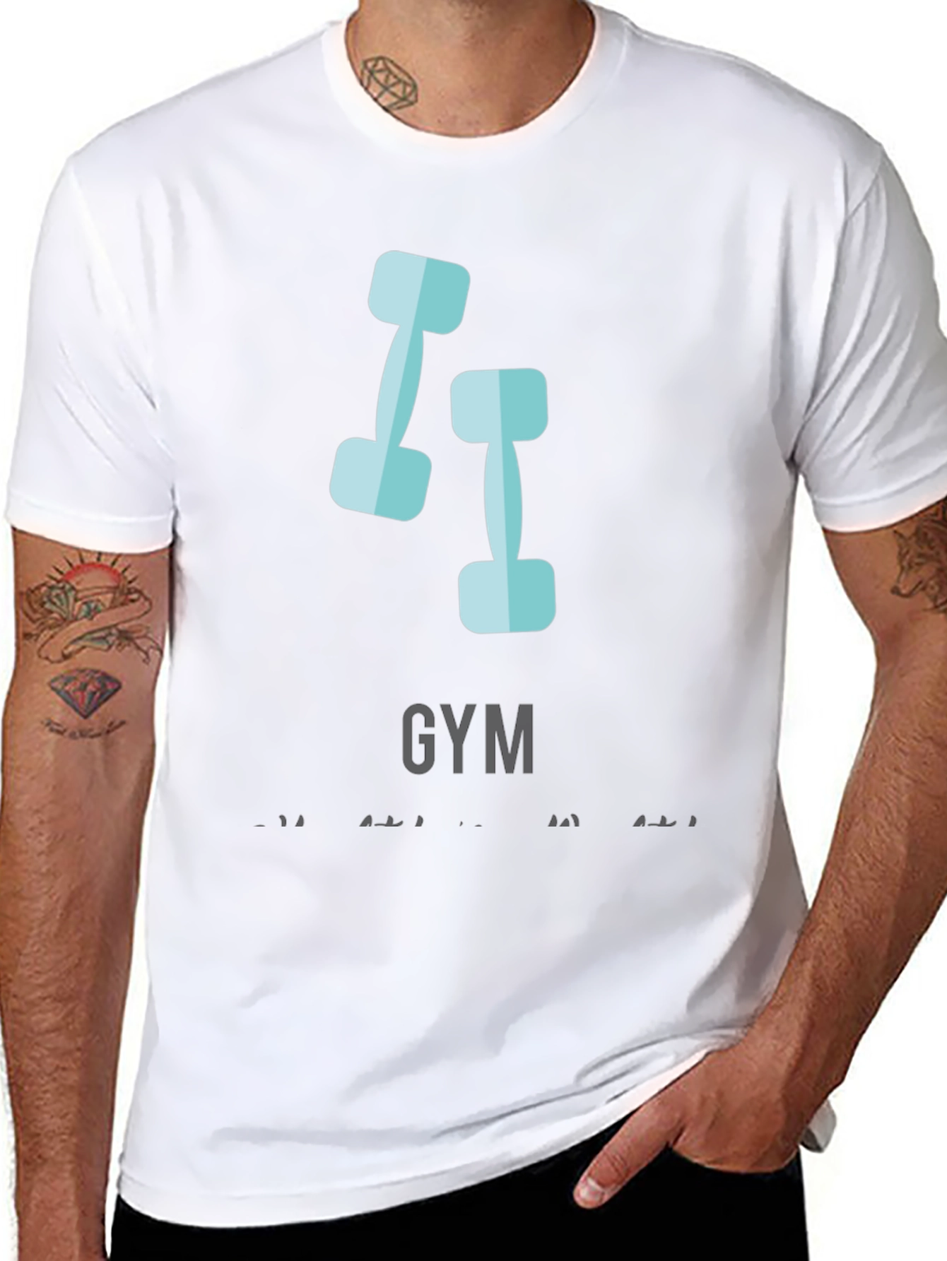 Gym Motivation T-Shirt Black Cotton Tee