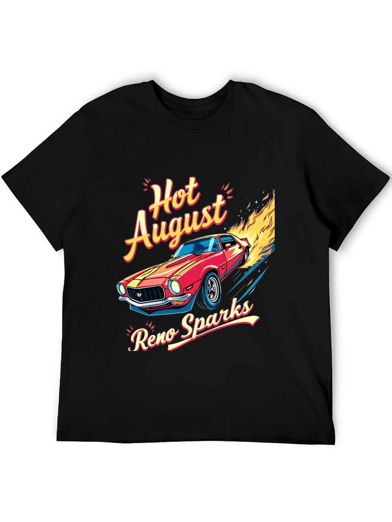 Hot August Reno Sparks Car Graphic T-Shirt