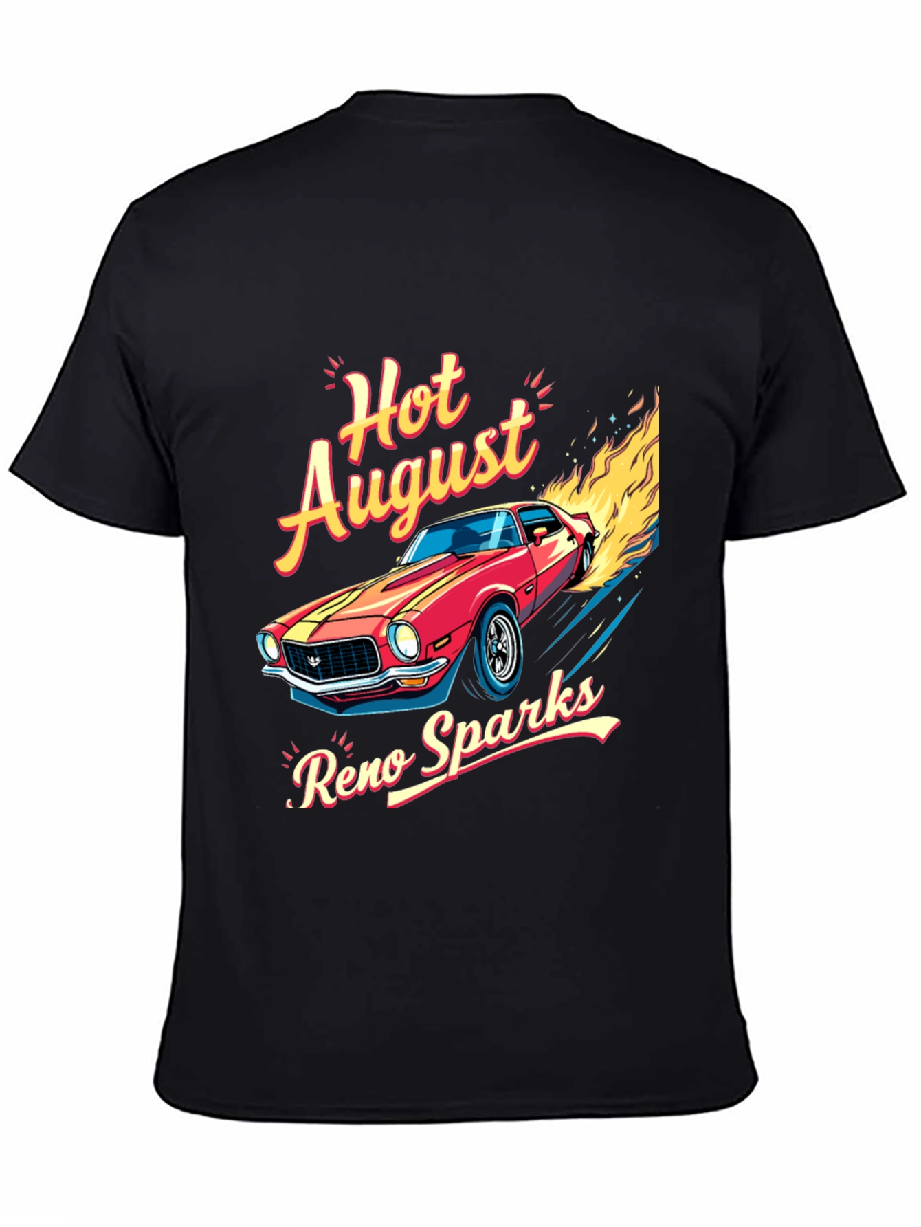 Hot August Reno Sparks Car Graphic T-Shirt
