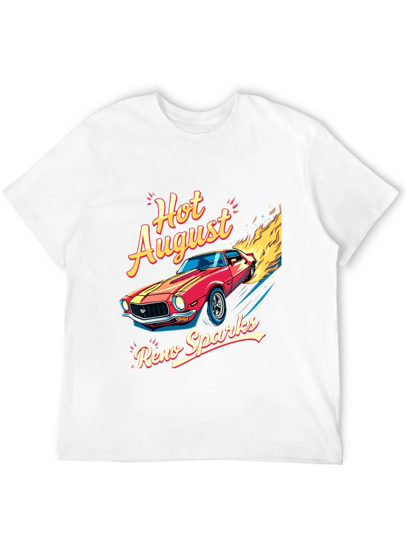 Hot August Reno Sparks Car Graphic T-Shirt