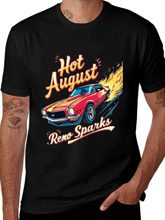 Hot August Reno Sparks Car Graphic T-Shirt