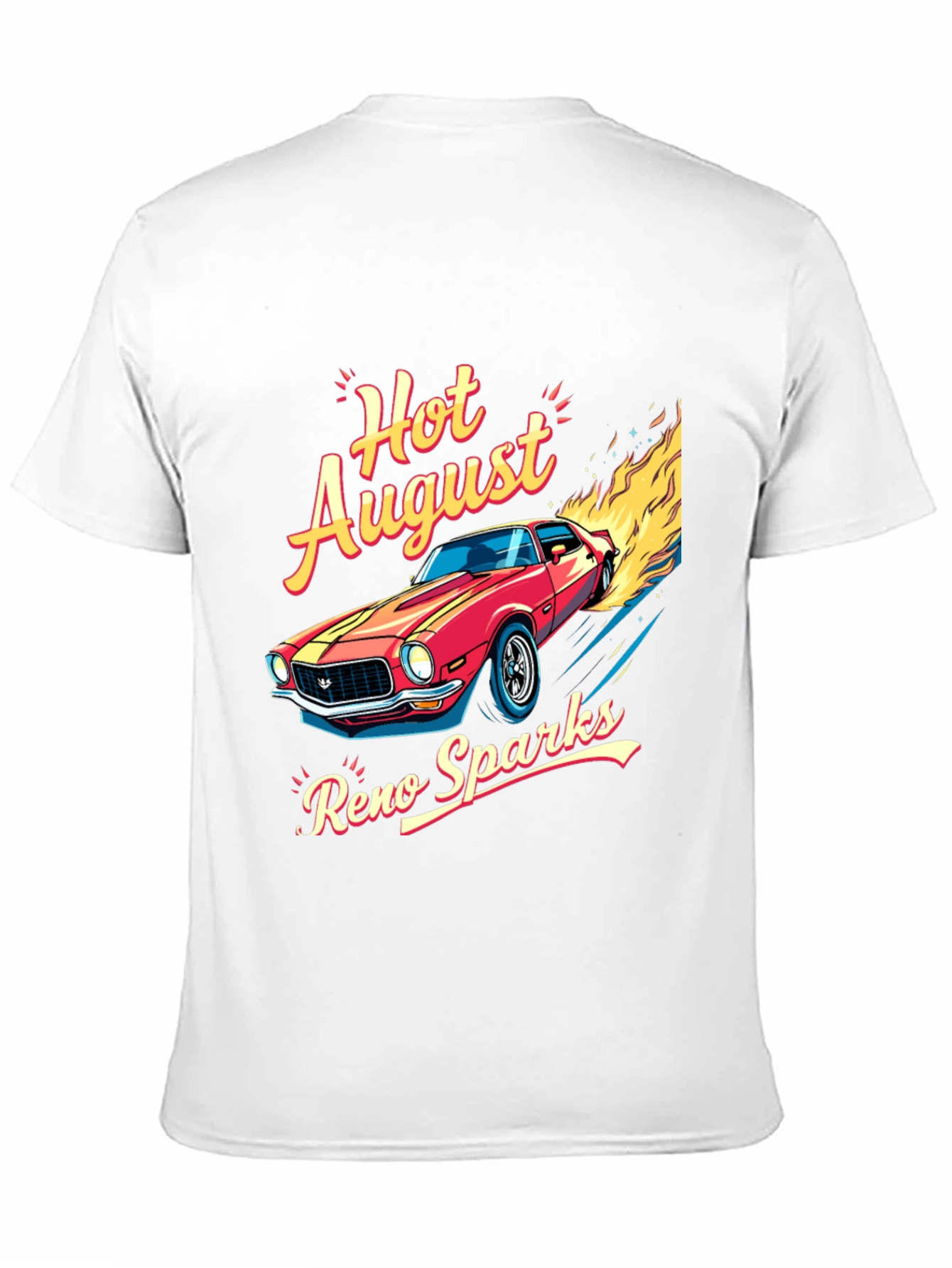 Hot August Reno Sparks Car Graphic T-Shirt