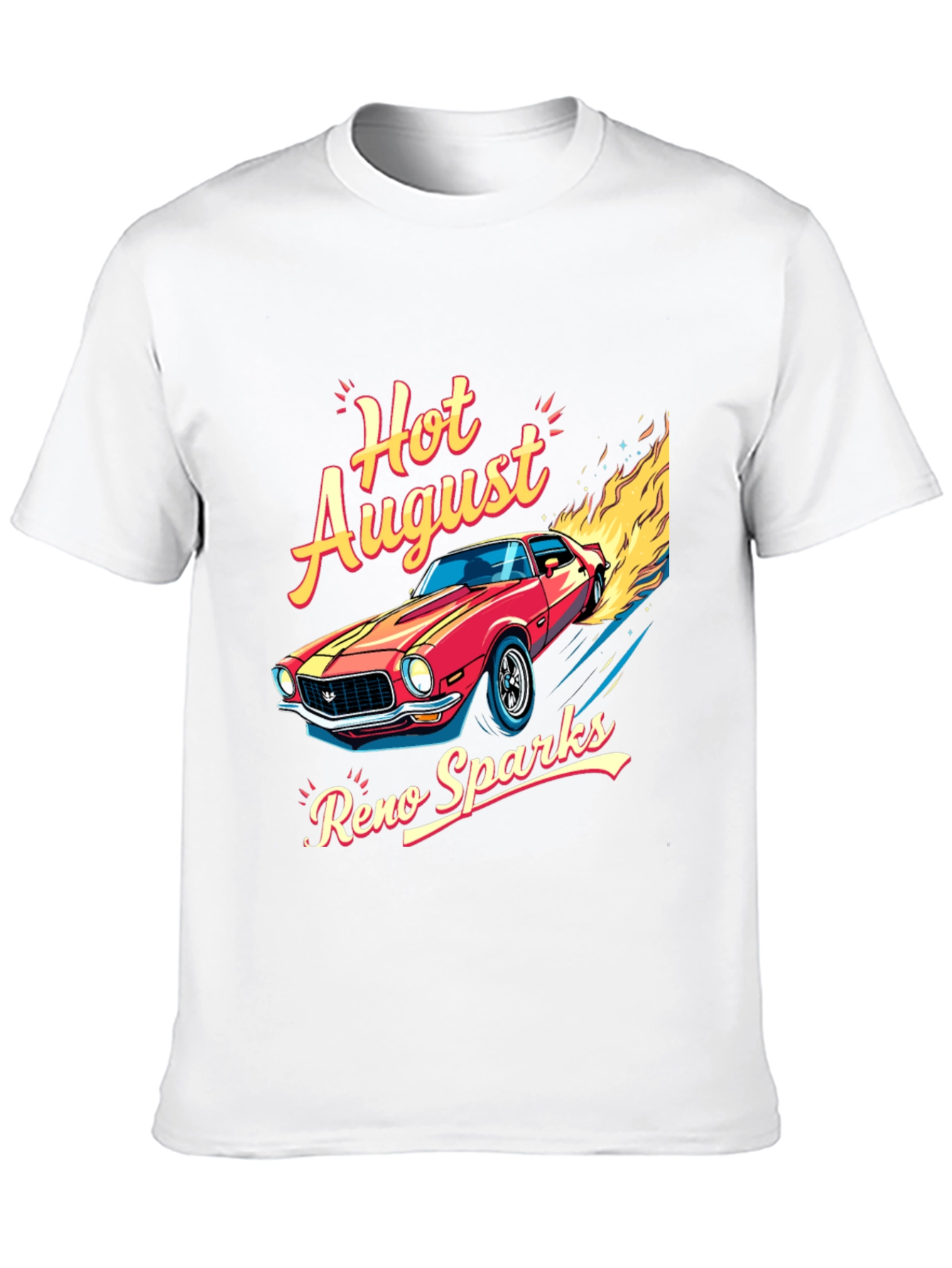 Hot August Reno Sparks Car Graphic T-Shirt