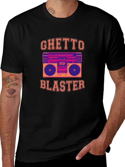 Ghetto Blaster Graphic Tee - Retro Boombox T-Shirt