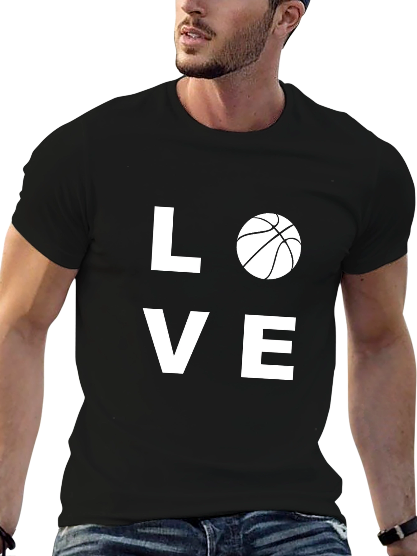 Love Basketball Graphic T-Shirt - Black