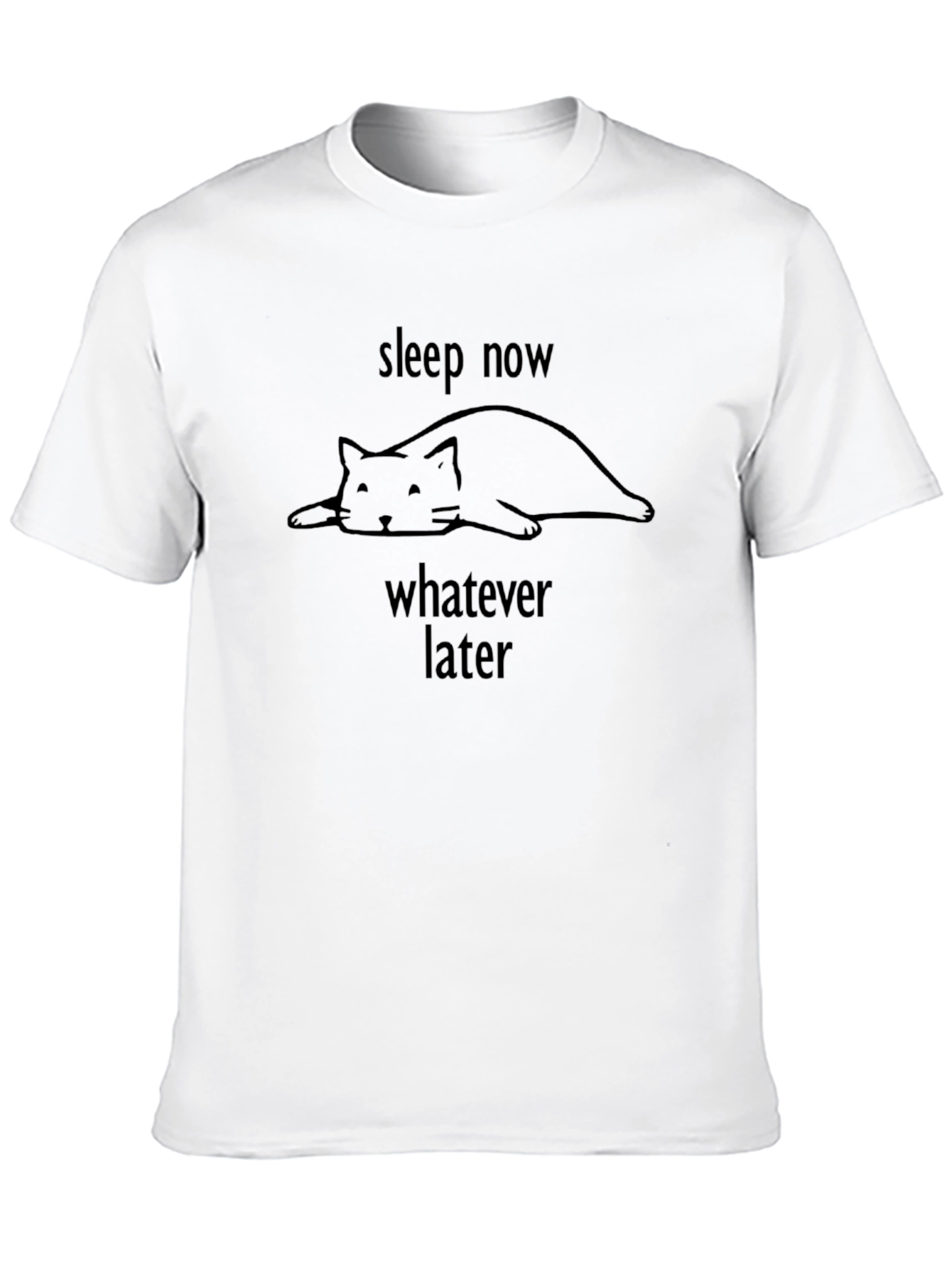 Sleep Now Cat Graphic T-Shirt