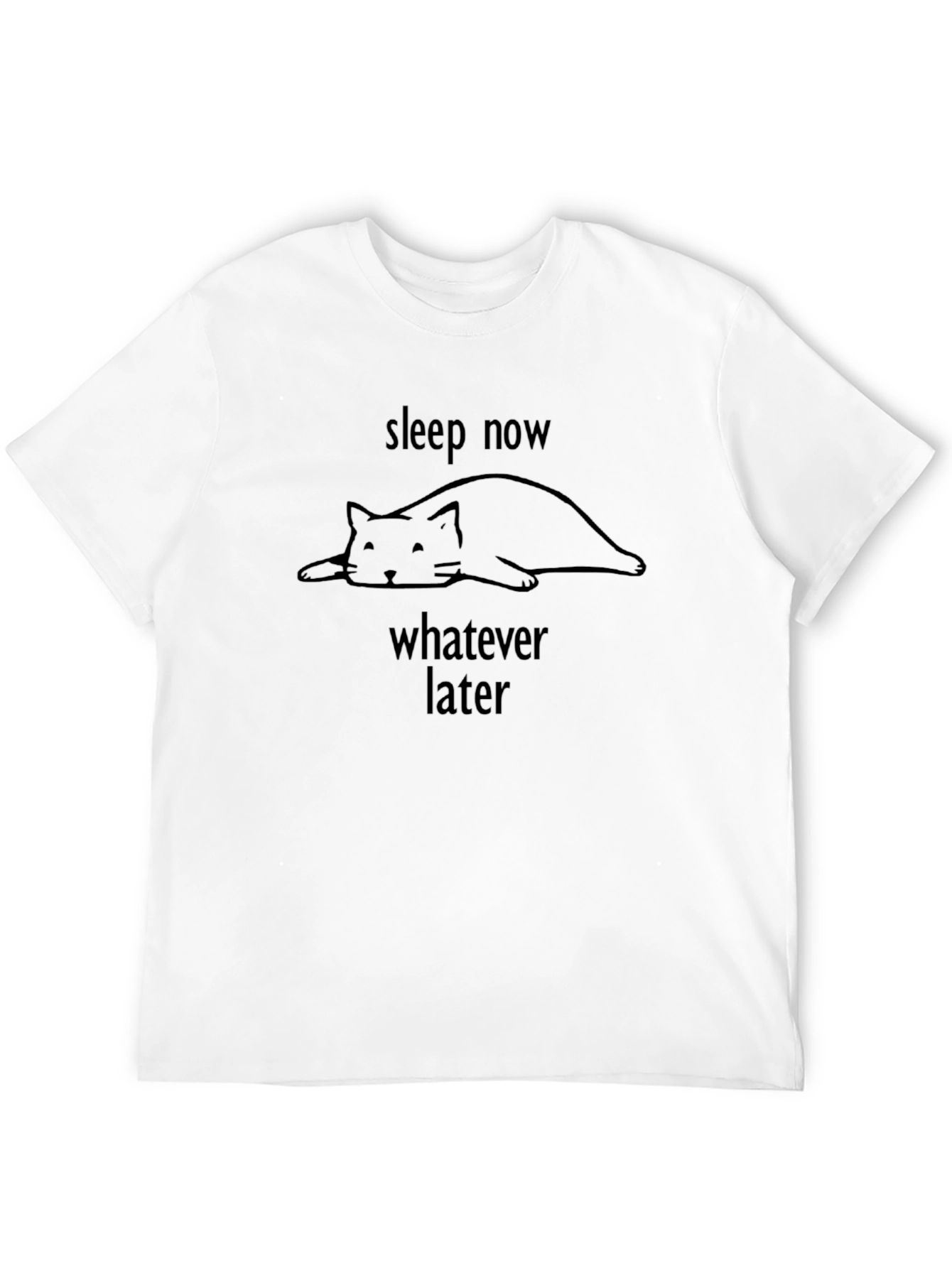 Sleep Now Cat Graphic T-Shirt
