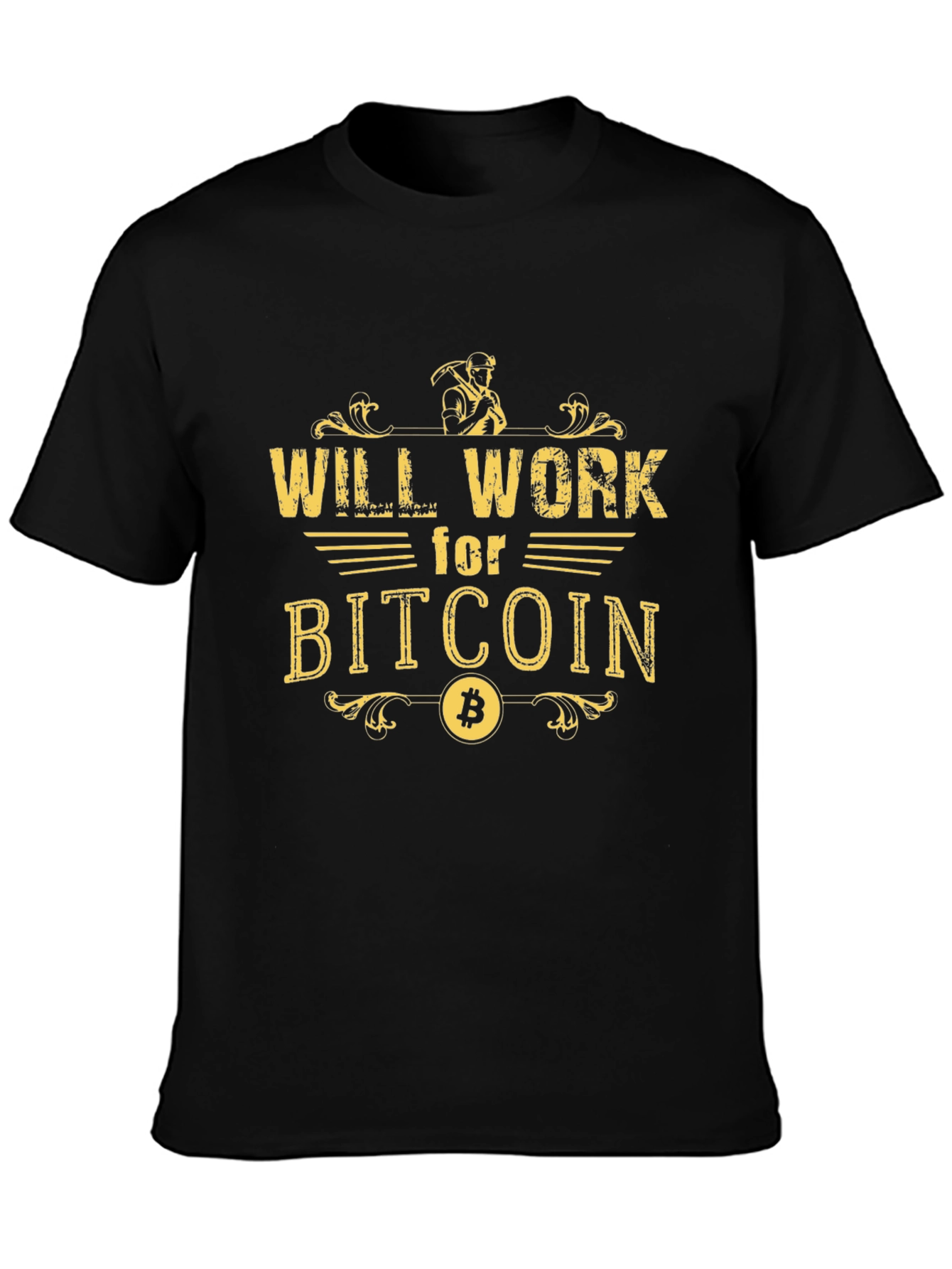 Will Work for Bitcoin Graphic Tee