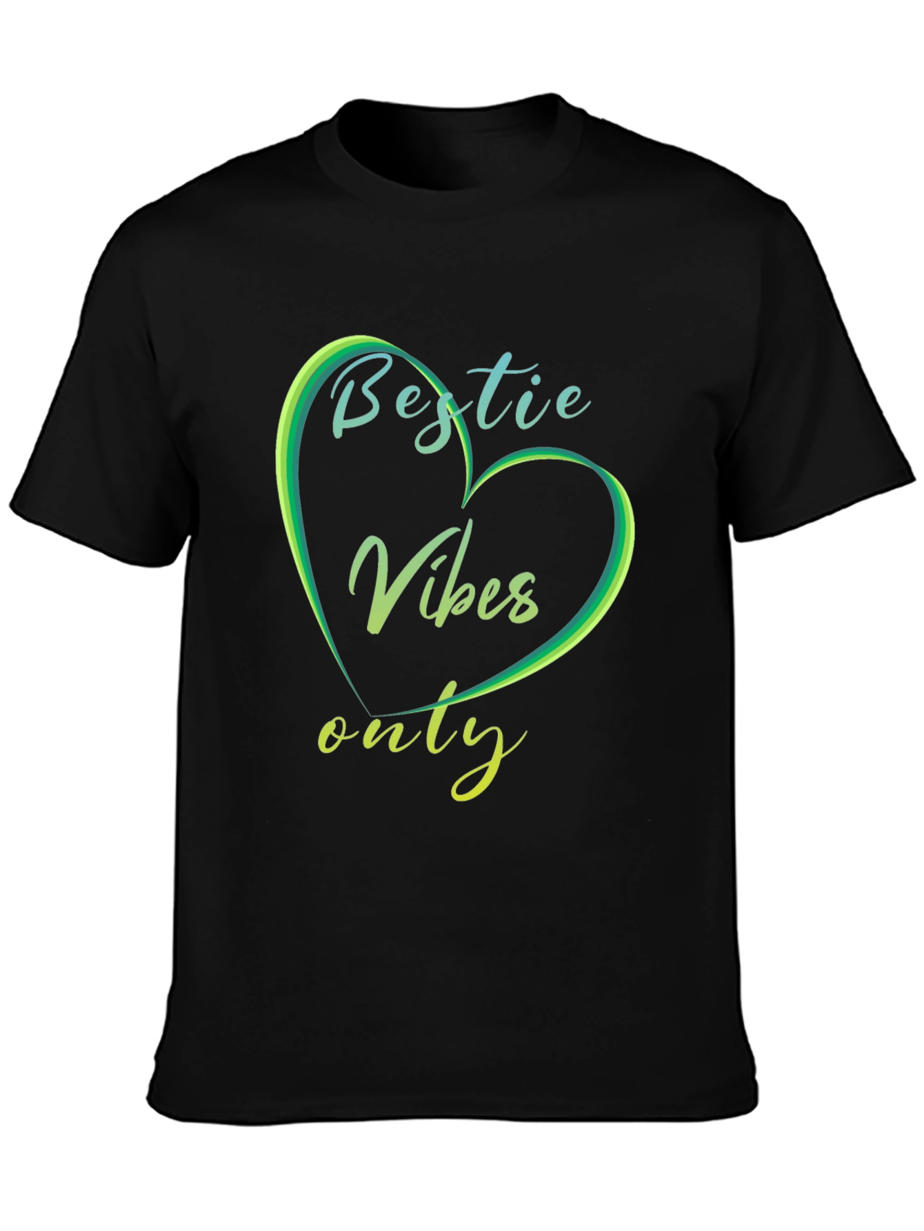 Bestie Vibes Only Graphic Tee - Trendy Casual Shirt