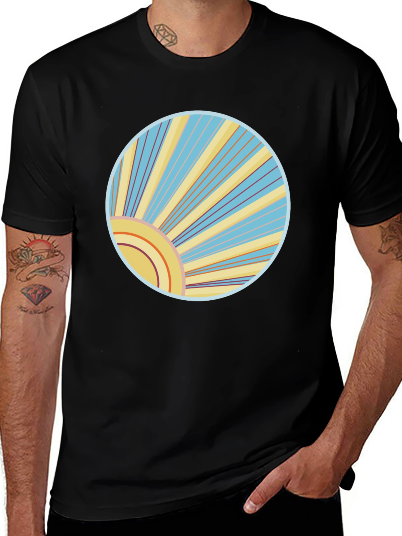Retro Sunburst Graphic Tee