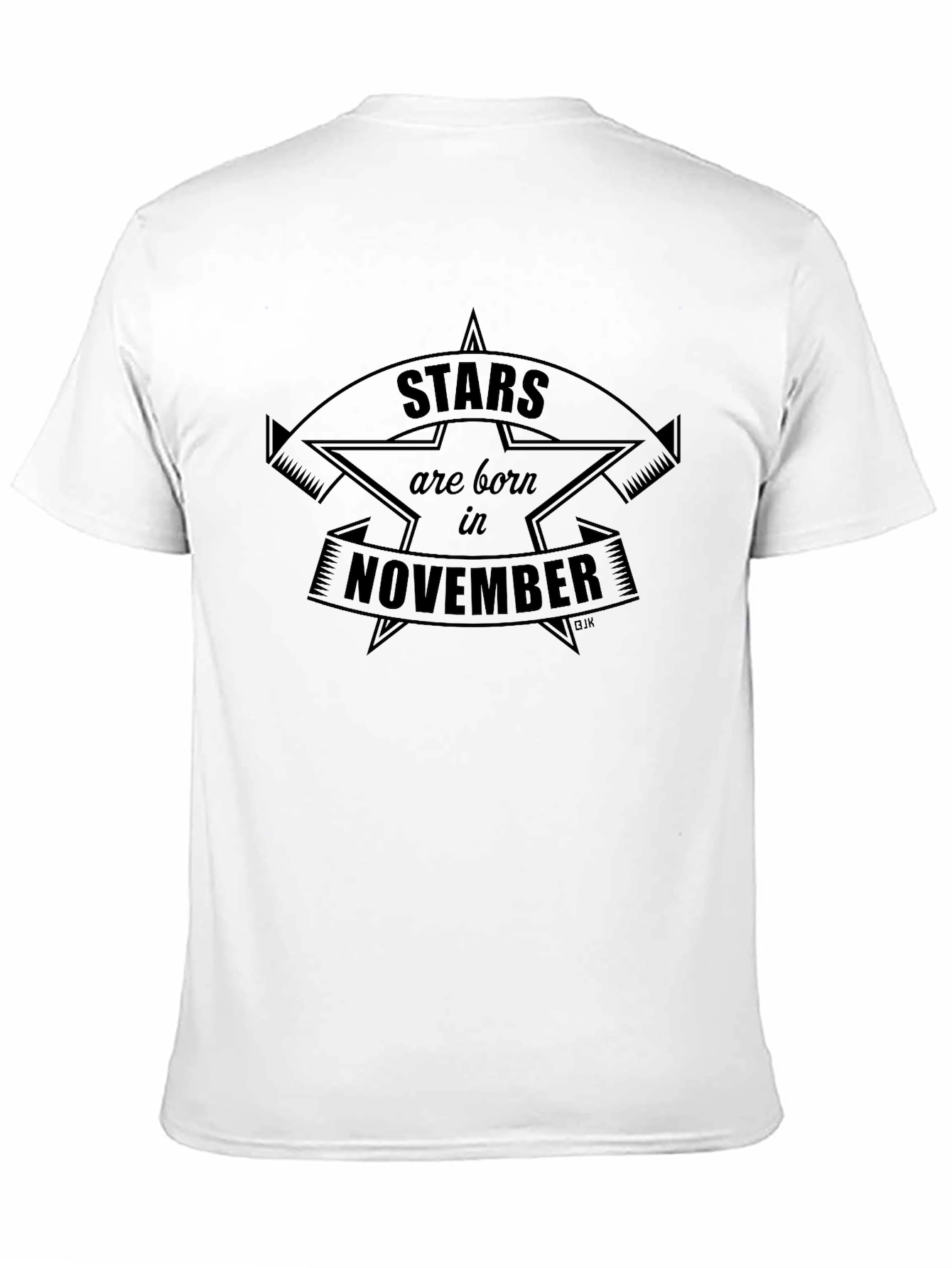 Stars Born In November Black Graphic Tee