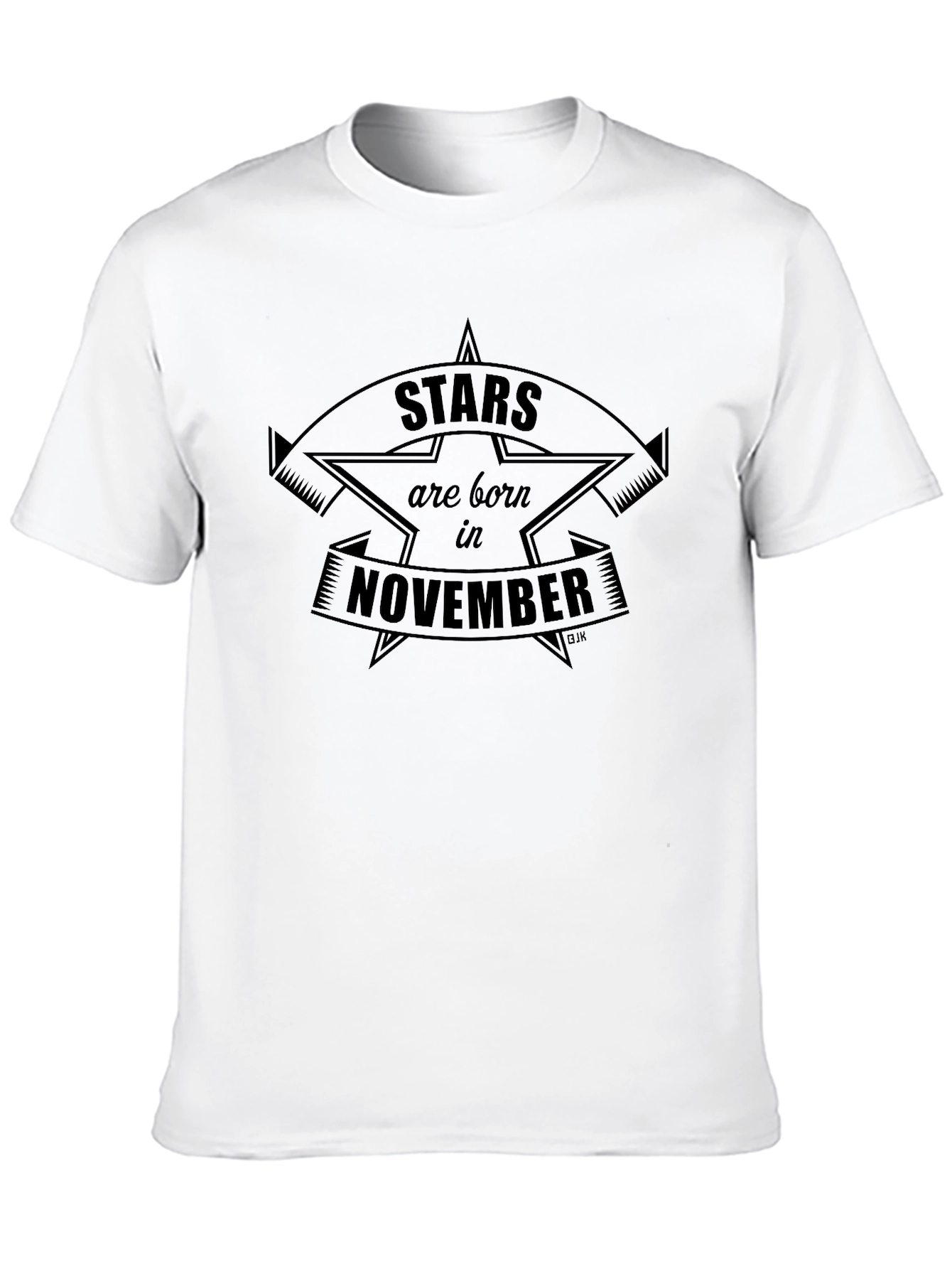 Stars Born In November Black Graphic Tee