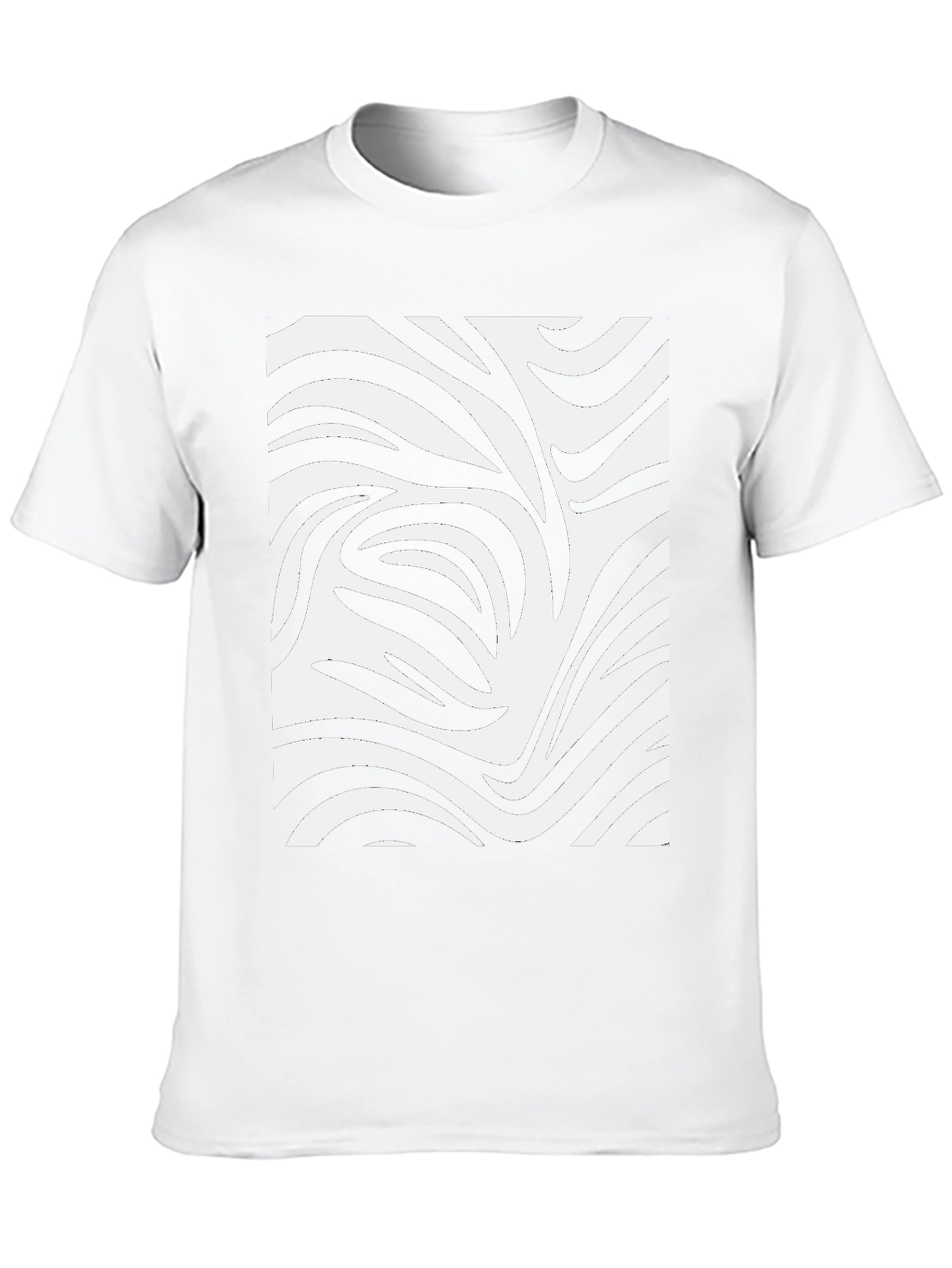 Zebra Stripe Print Black T-Shirt