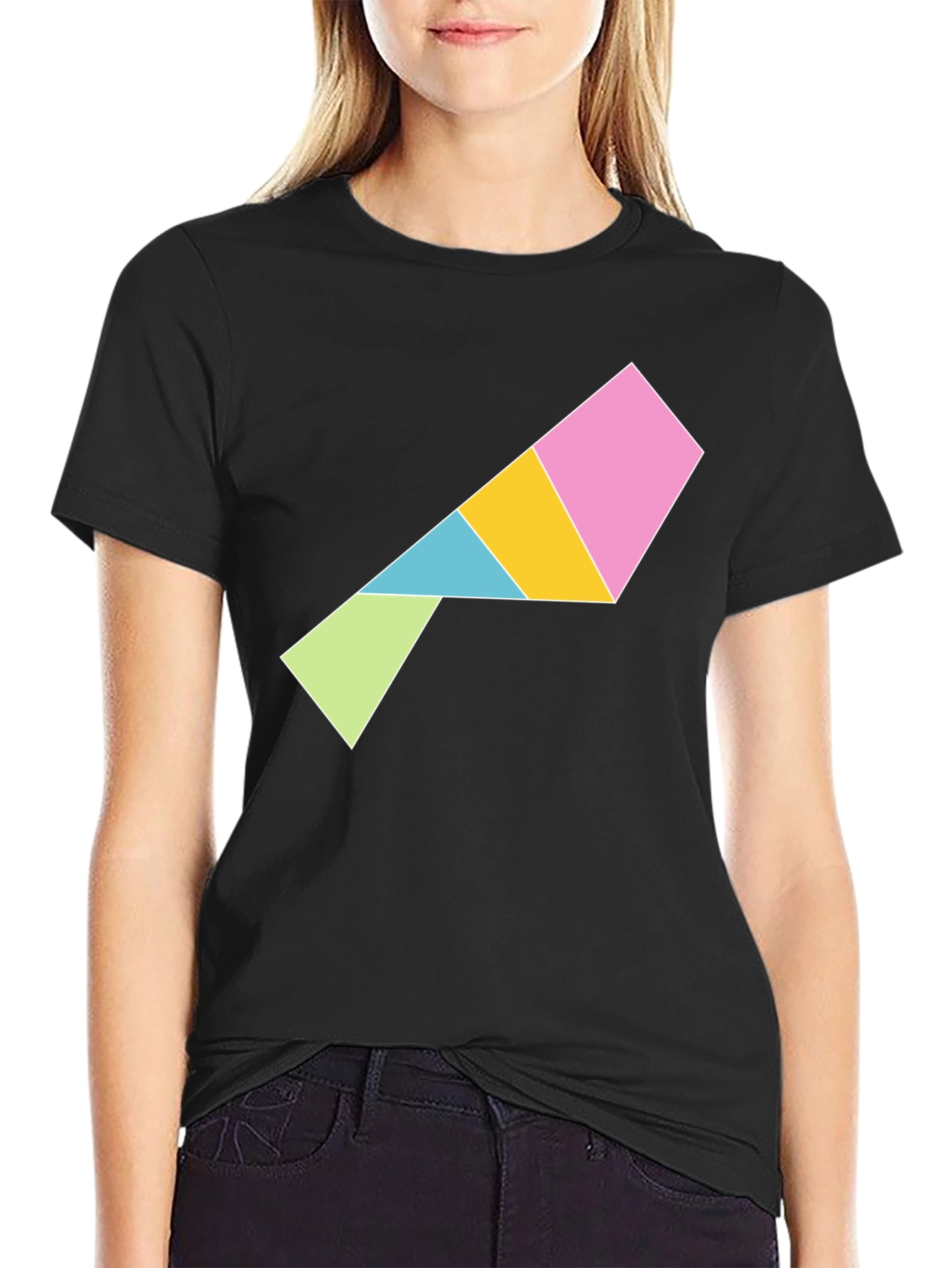Geometric Puzzle Piece T-Shirt - Modern Art Tee