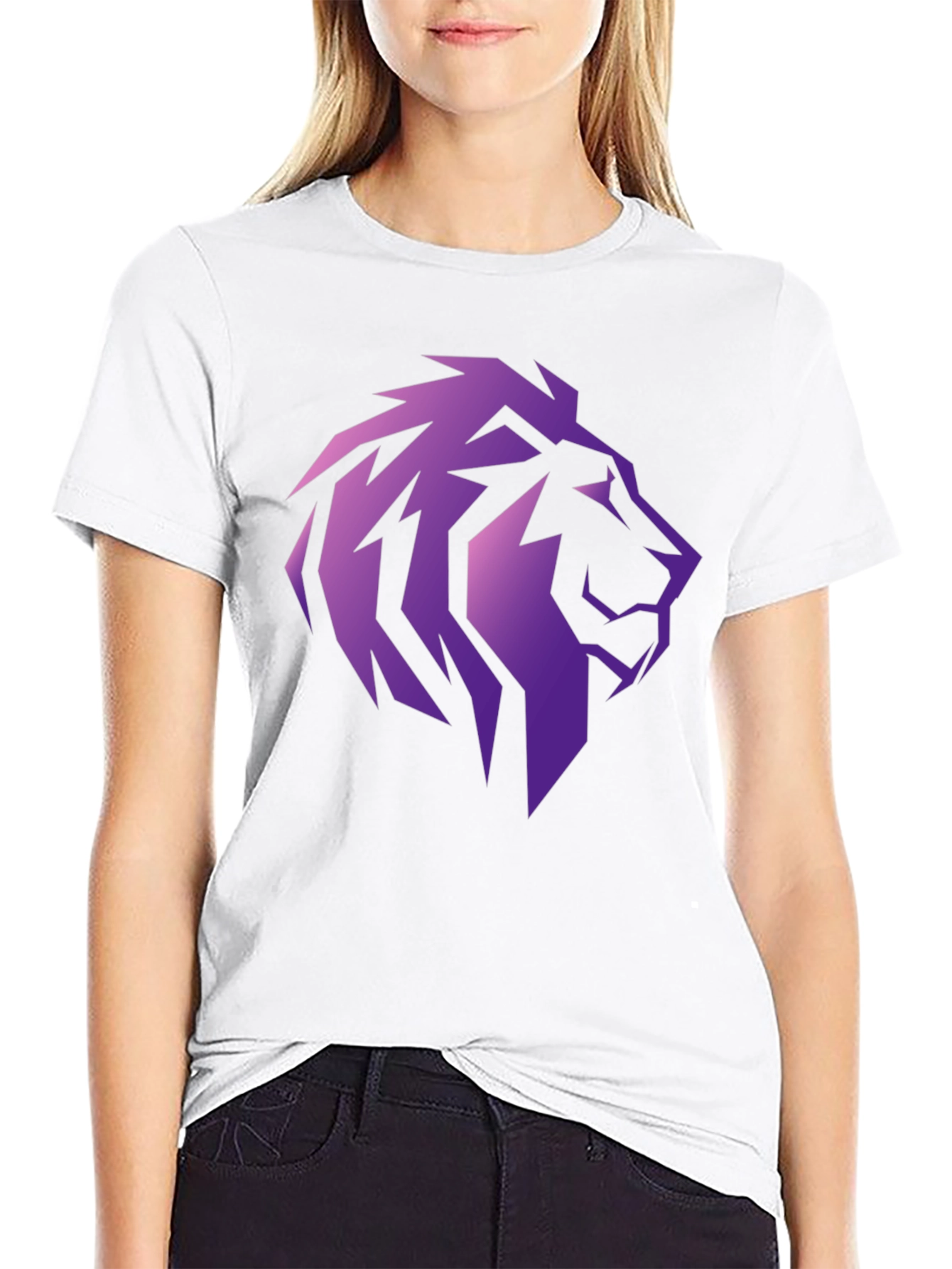 Lion Head Graphic Tee - Stylish Mens T-Shirt