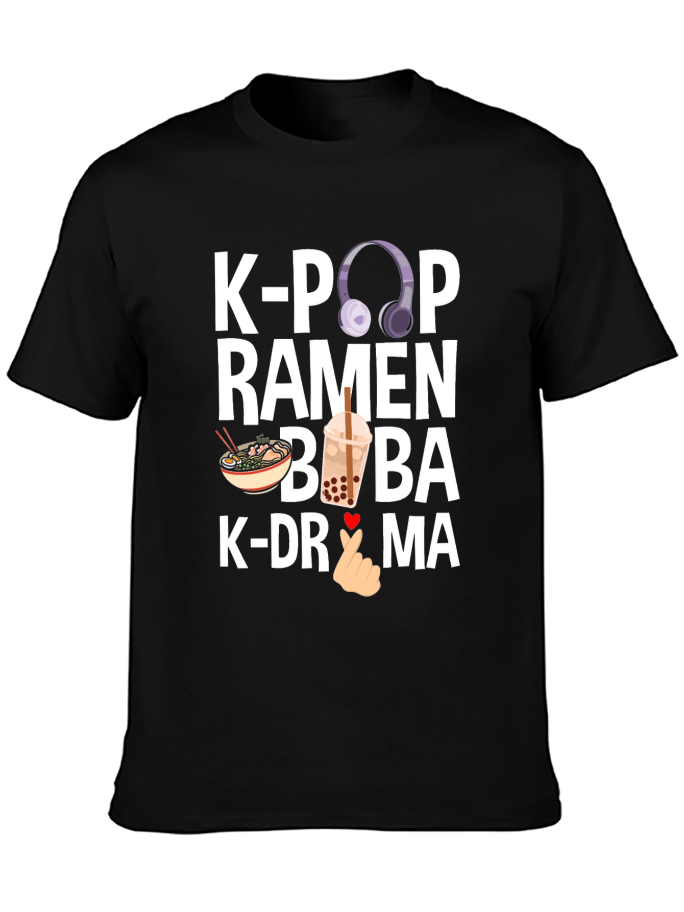 K-Pop Ramen Boba K-Drama Graphic Tee