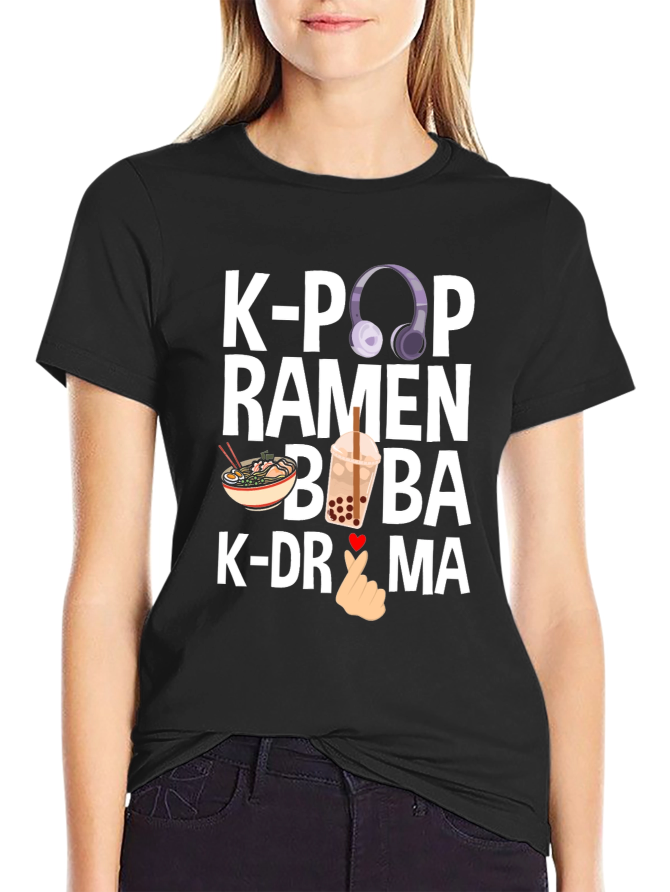K-Pop Ramen Boba K-Drama Graphic Tee