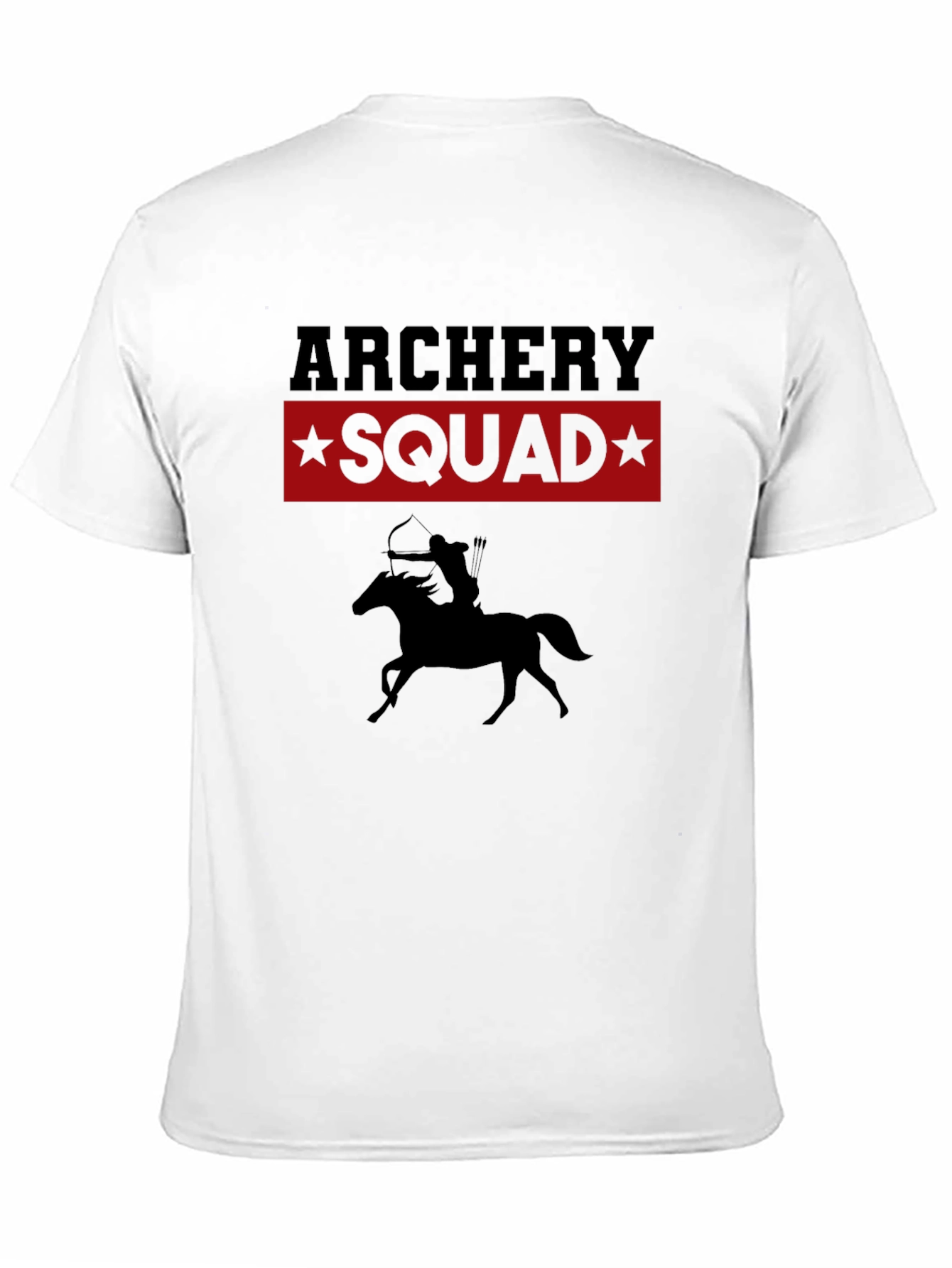 Archery Squad Black T-Shirt Archer Horseback Design