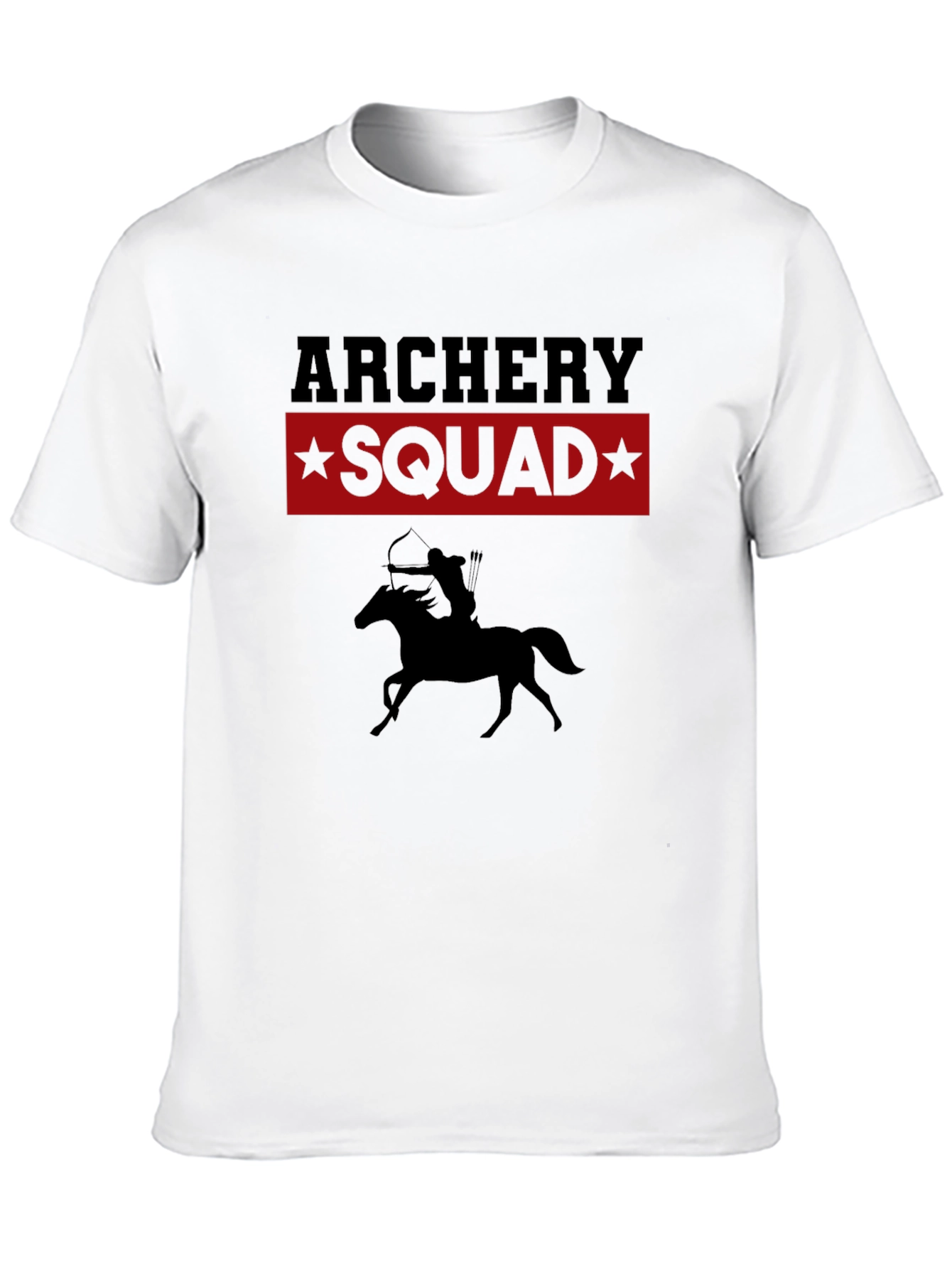 Archery Squad Black T-Shirt Archer Horseback Design