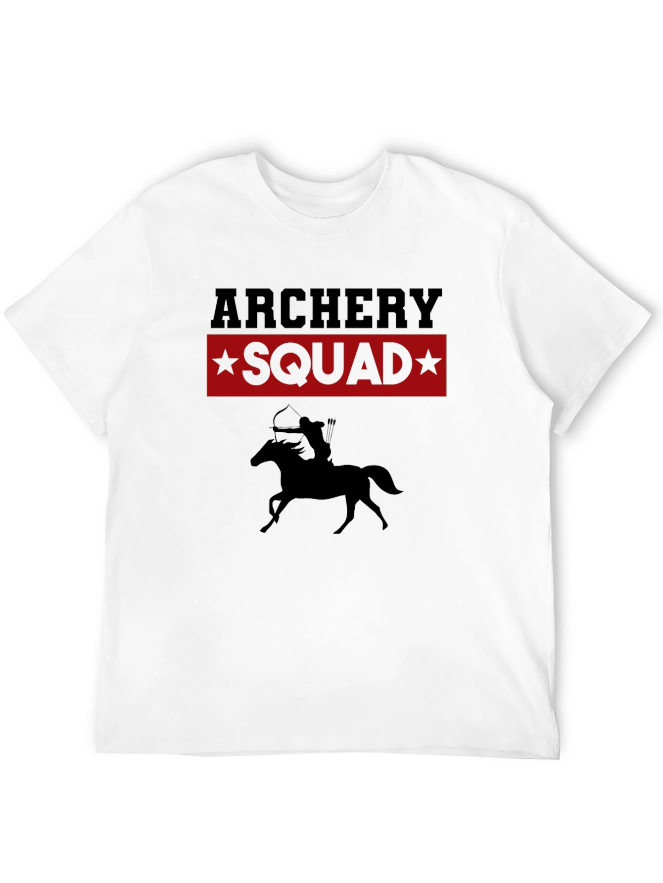 Archery Squad Black T-Shirt Archer Horseback Design