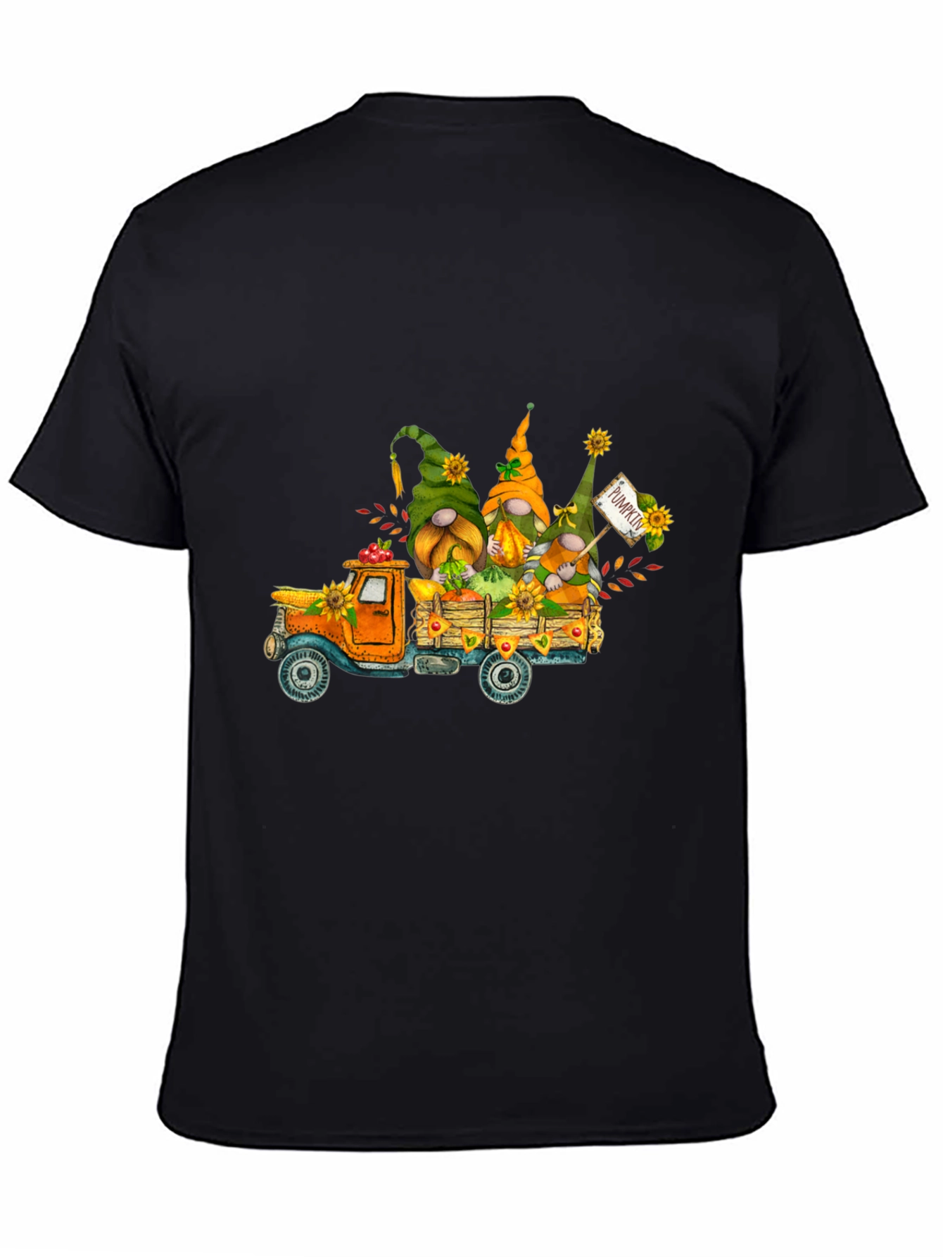 Gnomes Pumpkin Truck T-Shirt - Fall Harvest Tee