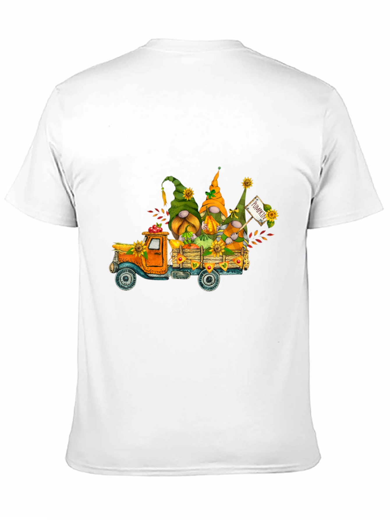 Gnomes Pumpkin Truck T-Shirt - Fall Harvest Tee