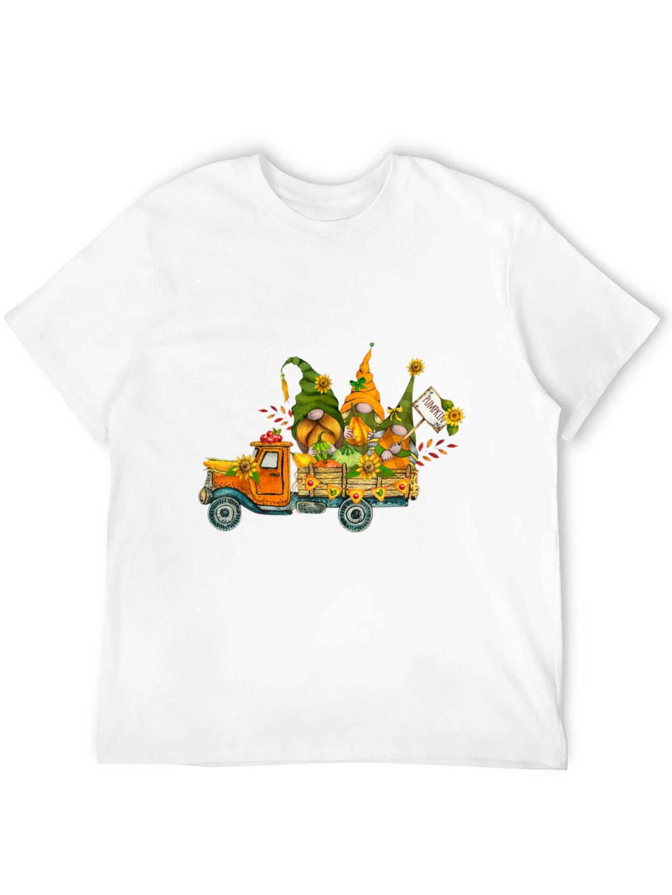 Gnomes Pumpkin Truck T-Shirt - Fall Harvest Tee