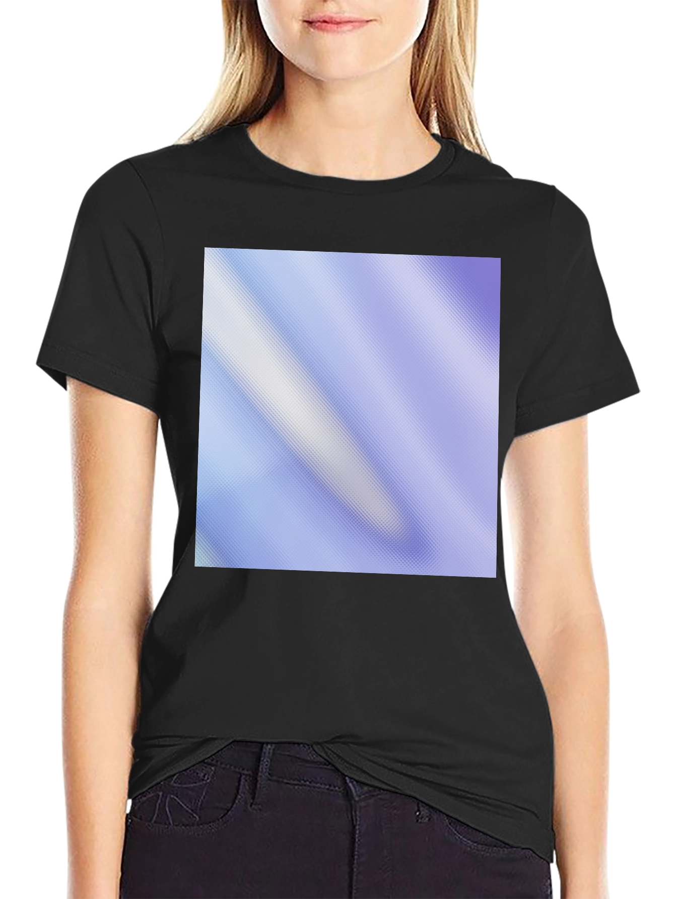 Modern Pattern Black Tee