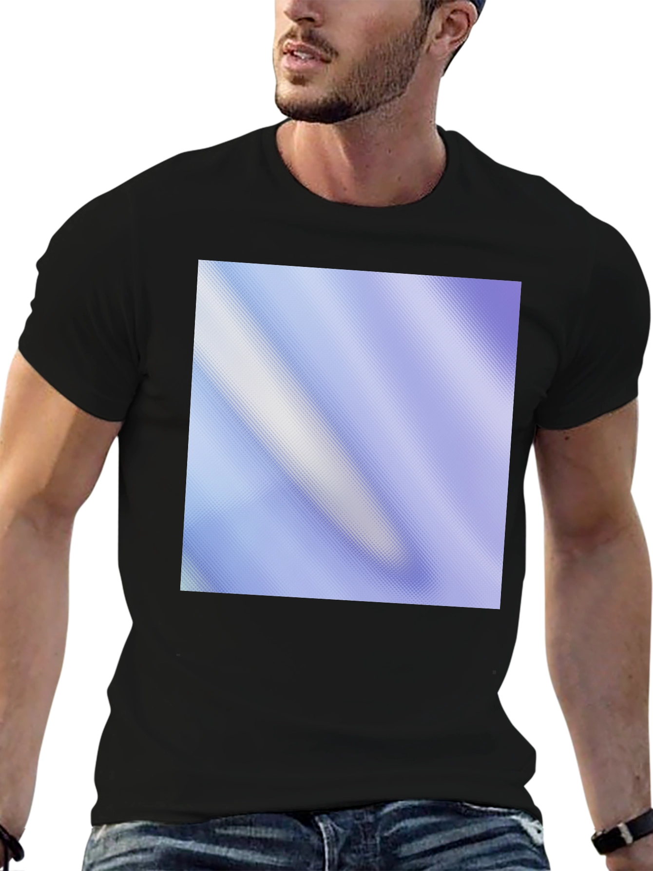 Modern Pattern Black Tee