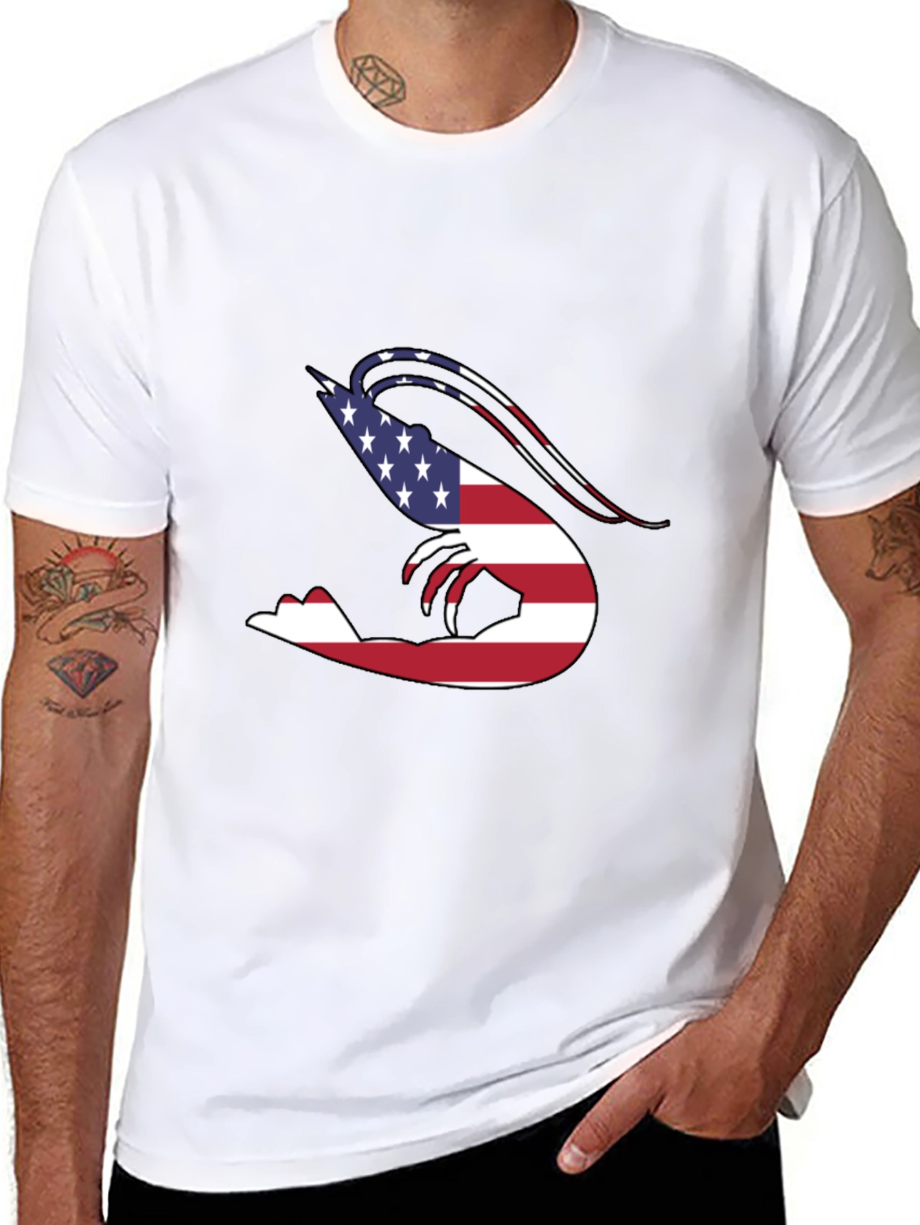 American Flag Shrimp T-Shirt