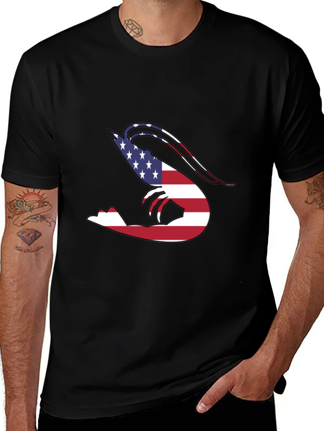 American Flag Shrimp T-Shirt