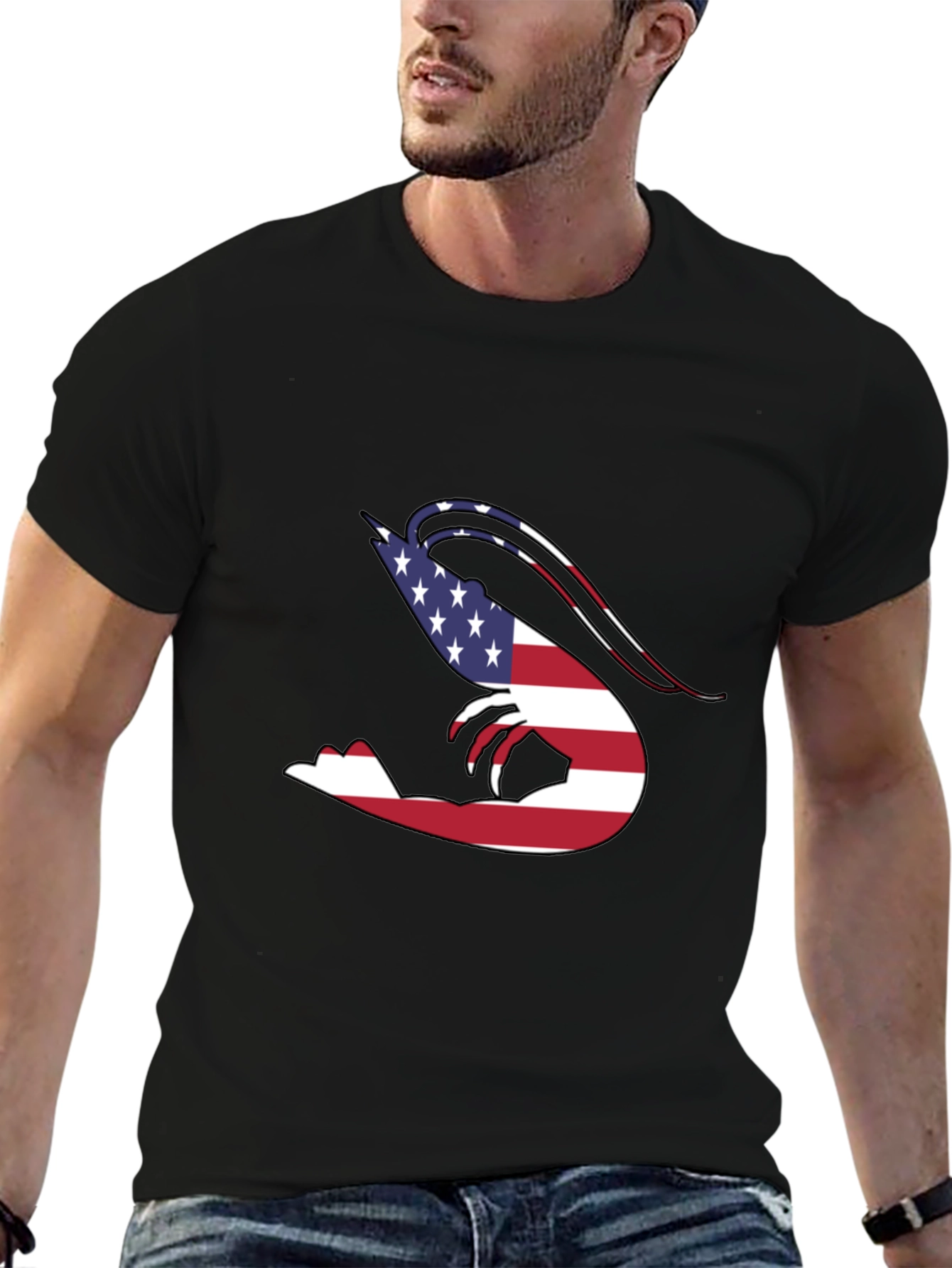 American Flag Shrimp T-Shirt