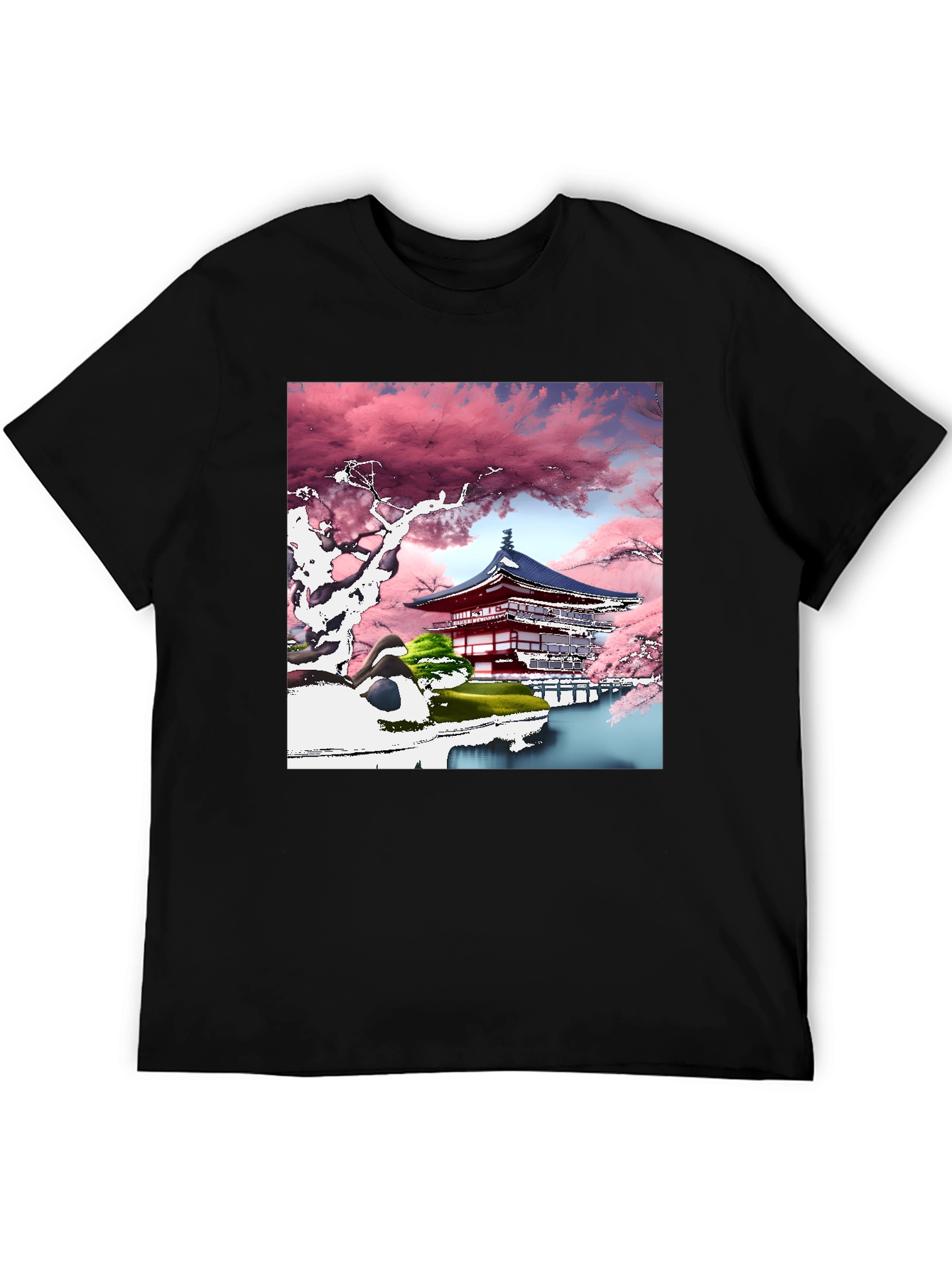 Cherry Blossom Temple Graphic Tee