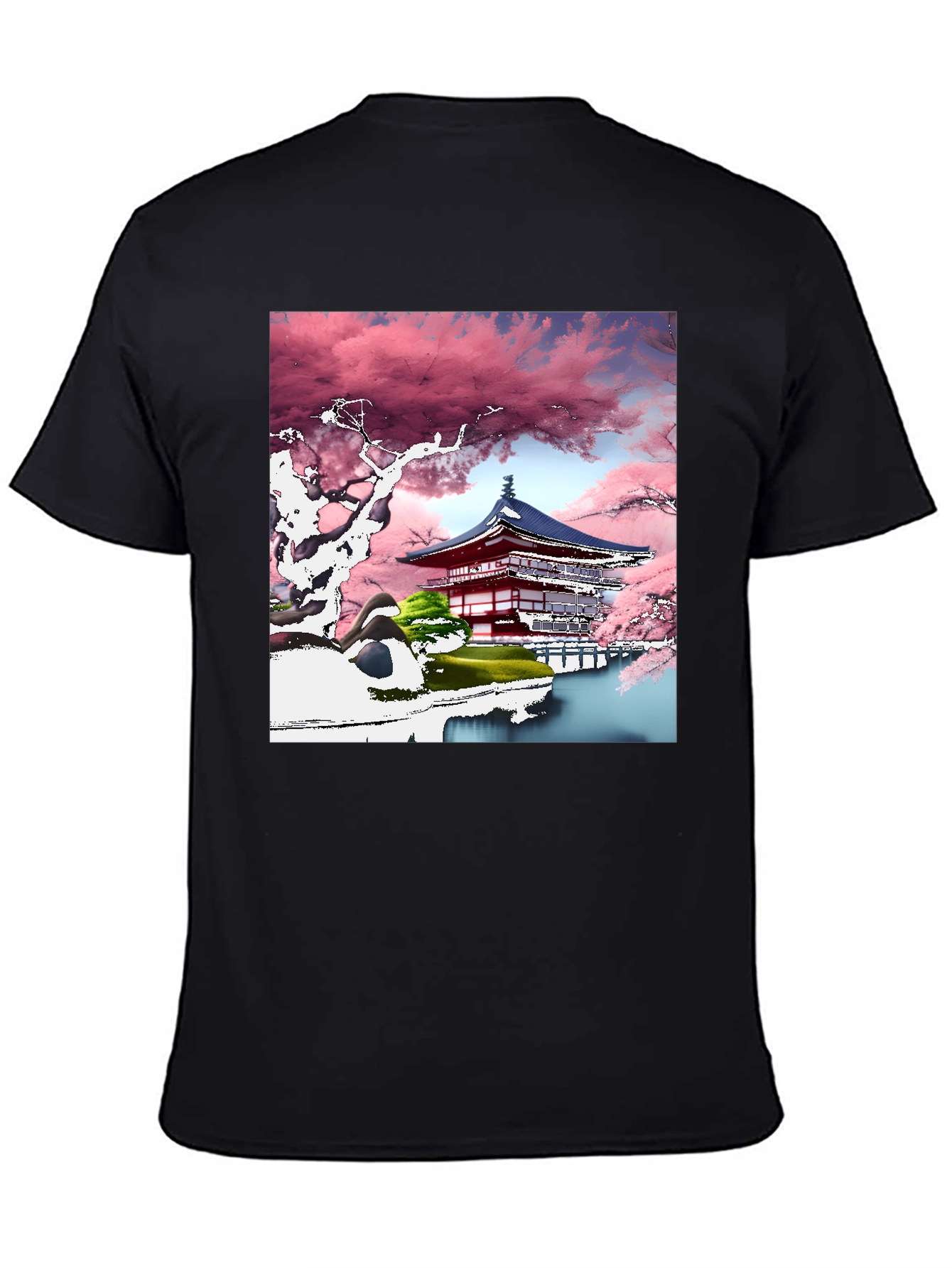 Cherry Blossom Temple Graphic Tee