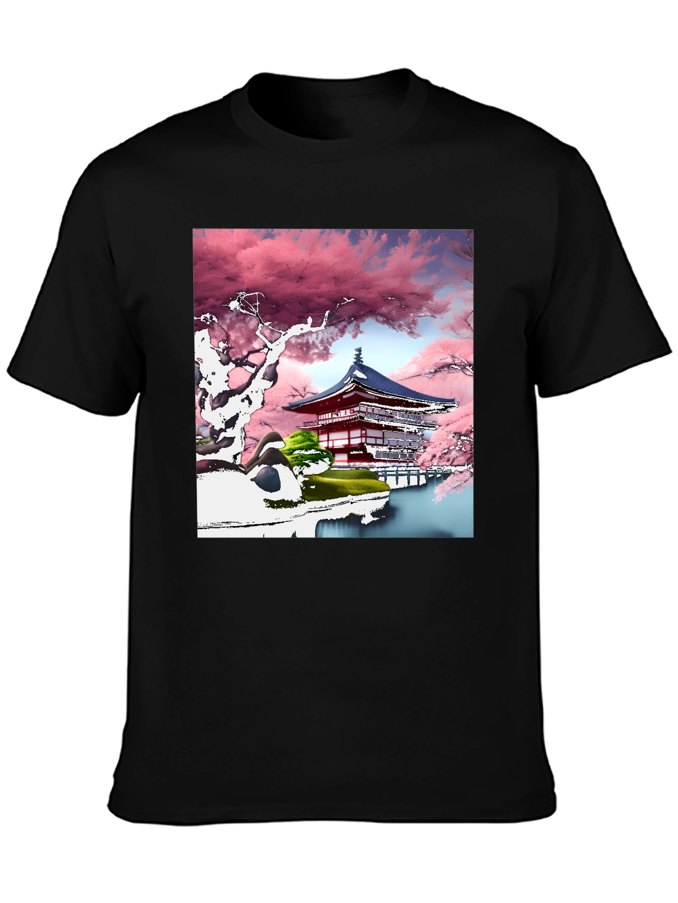 Cherry Blossom Temple Graphic Tee
