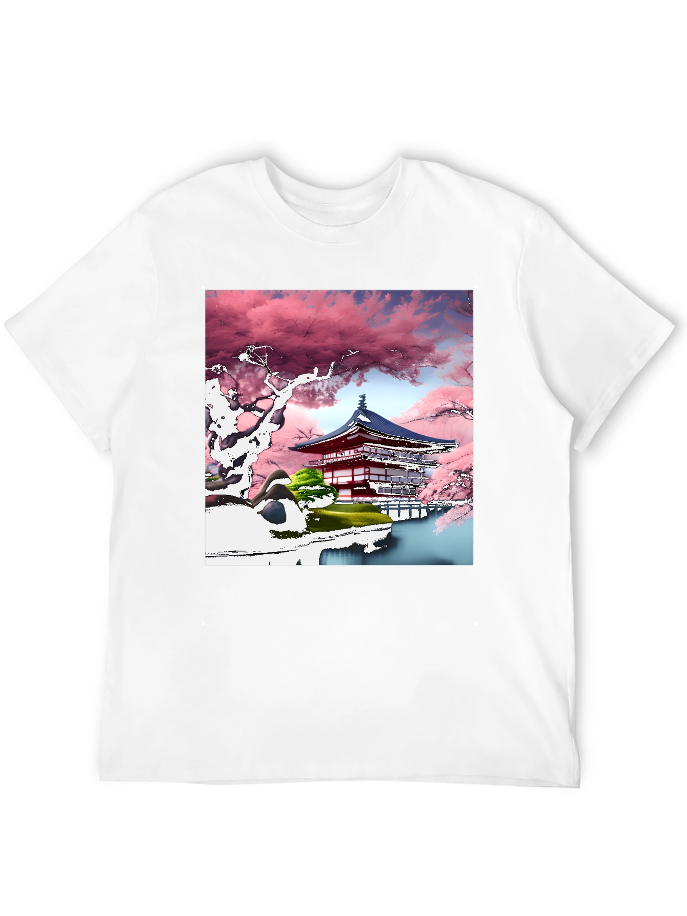 Cherry Blossom Temple Graphic Tee