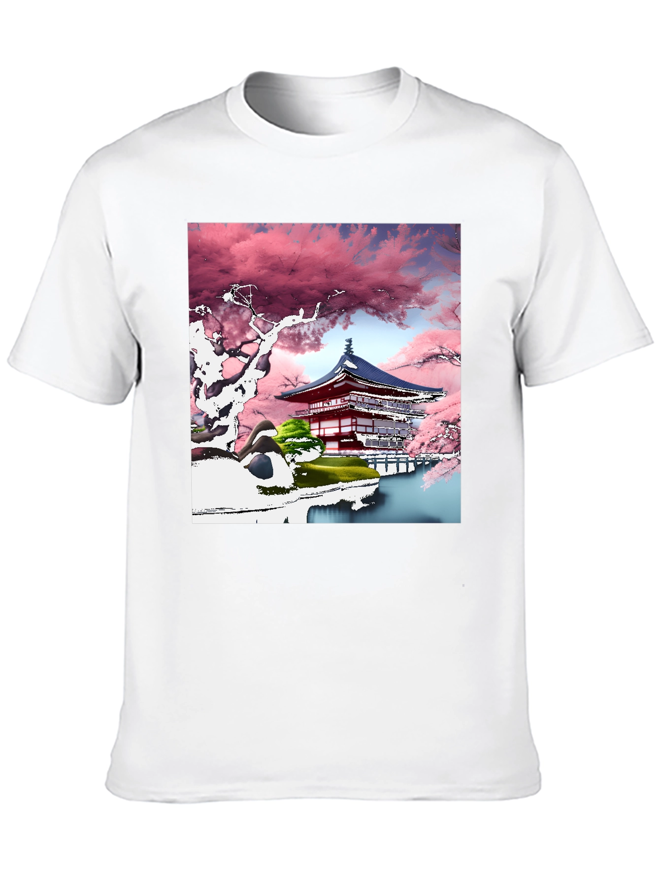 Cherry Blossom Temple Graphic Tee