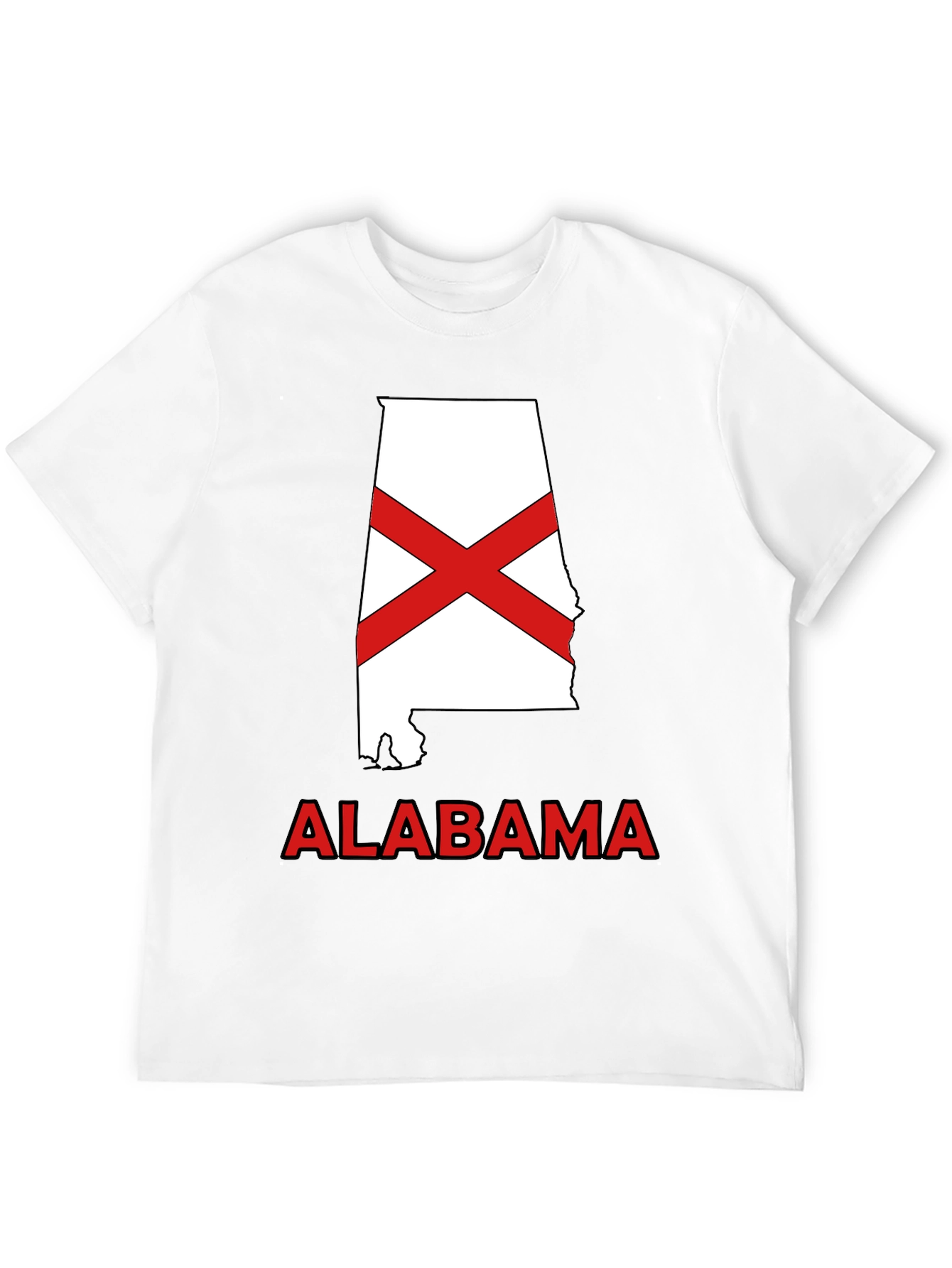 Alabama State Flag Graphic T-Shirt - Crew Neck