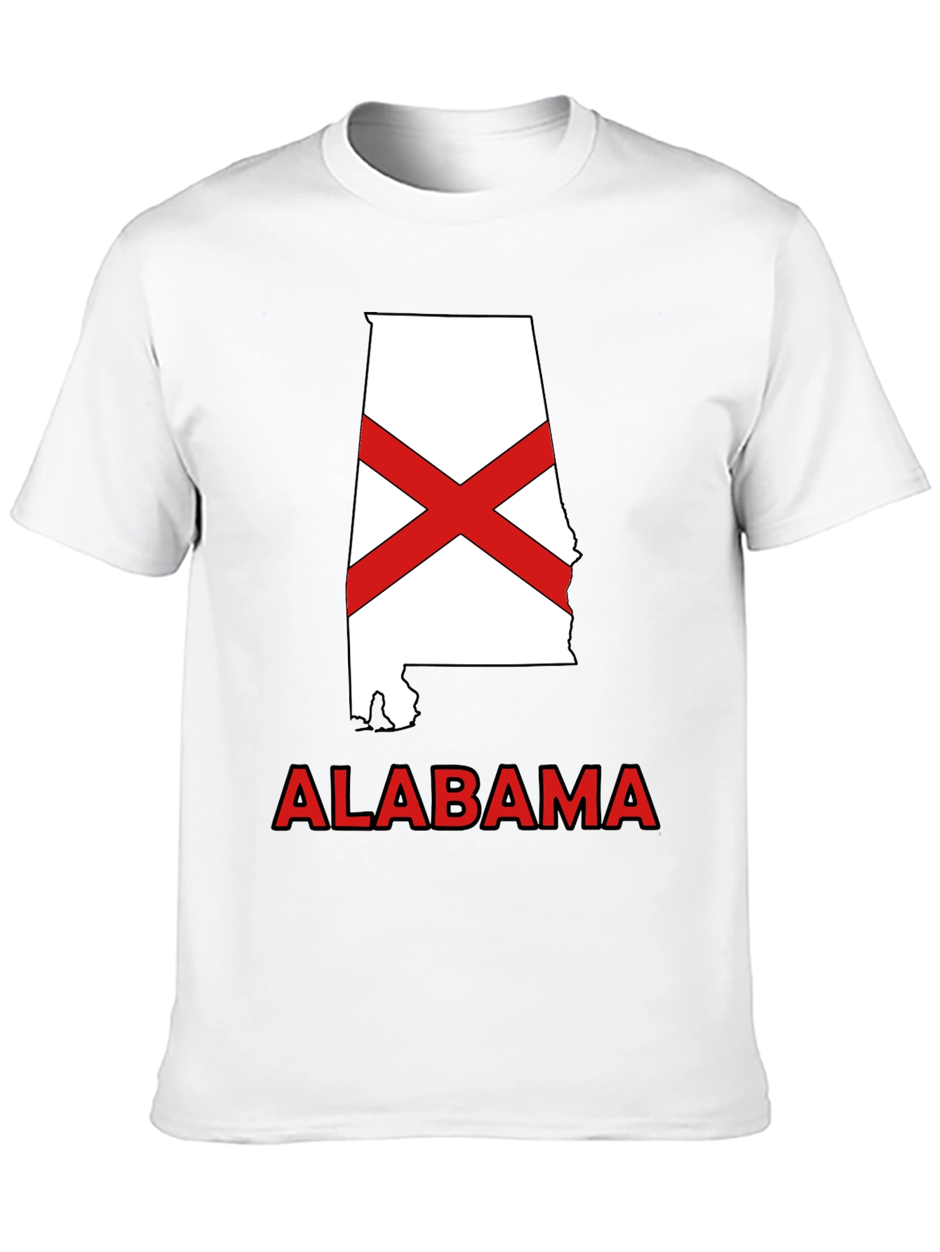Alabama State Flag Graphic T-Shirt - Crew Neck