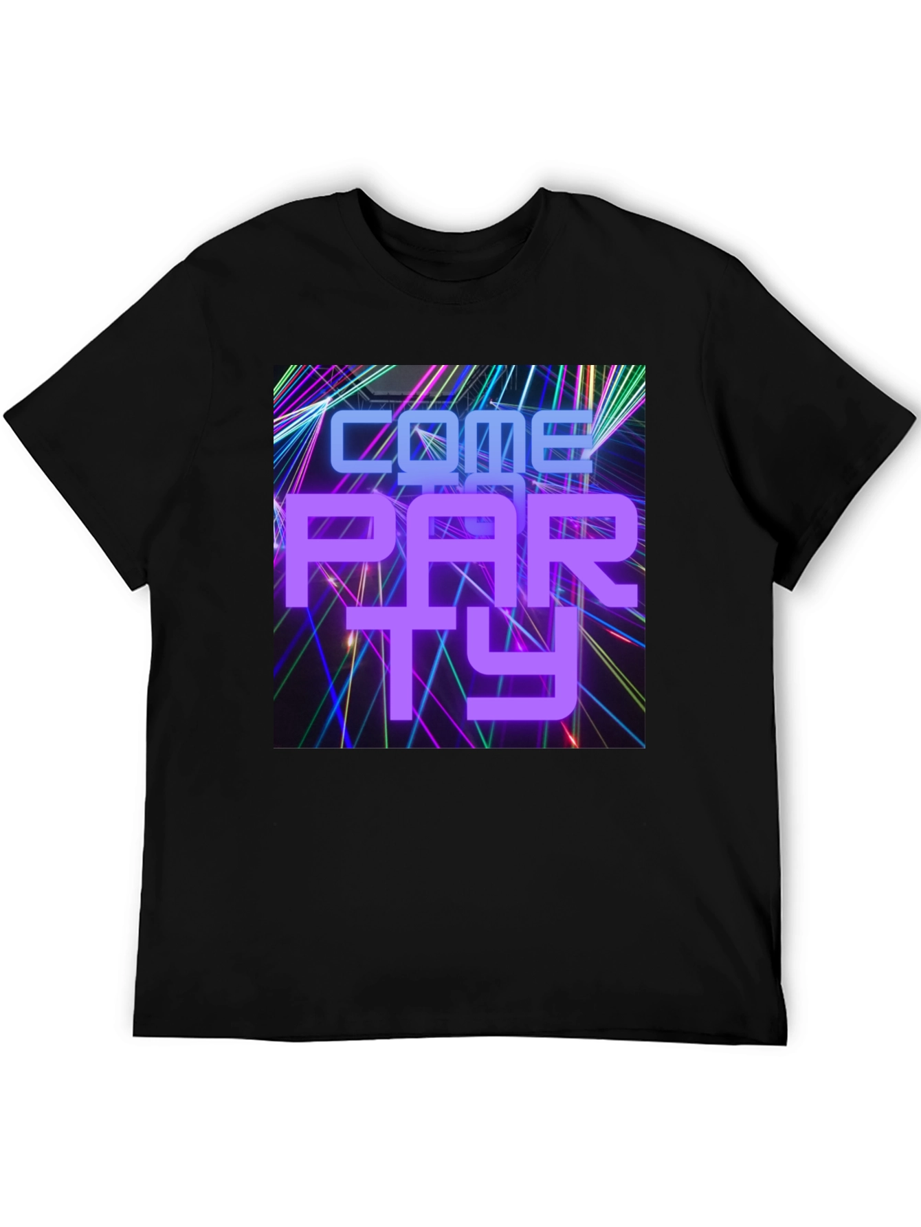Come Party Graphic T-Shirt - Mens Black Tee
