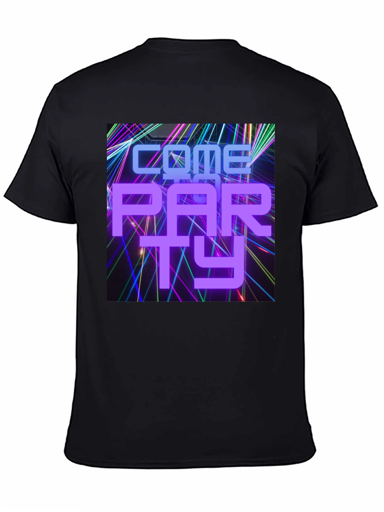 Come Party Graphic T-Shirt - Mens Black Tee