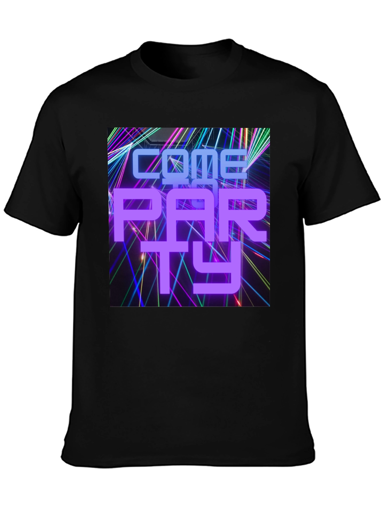 Come Party Graphic T-Shirt - Mens Black Tee