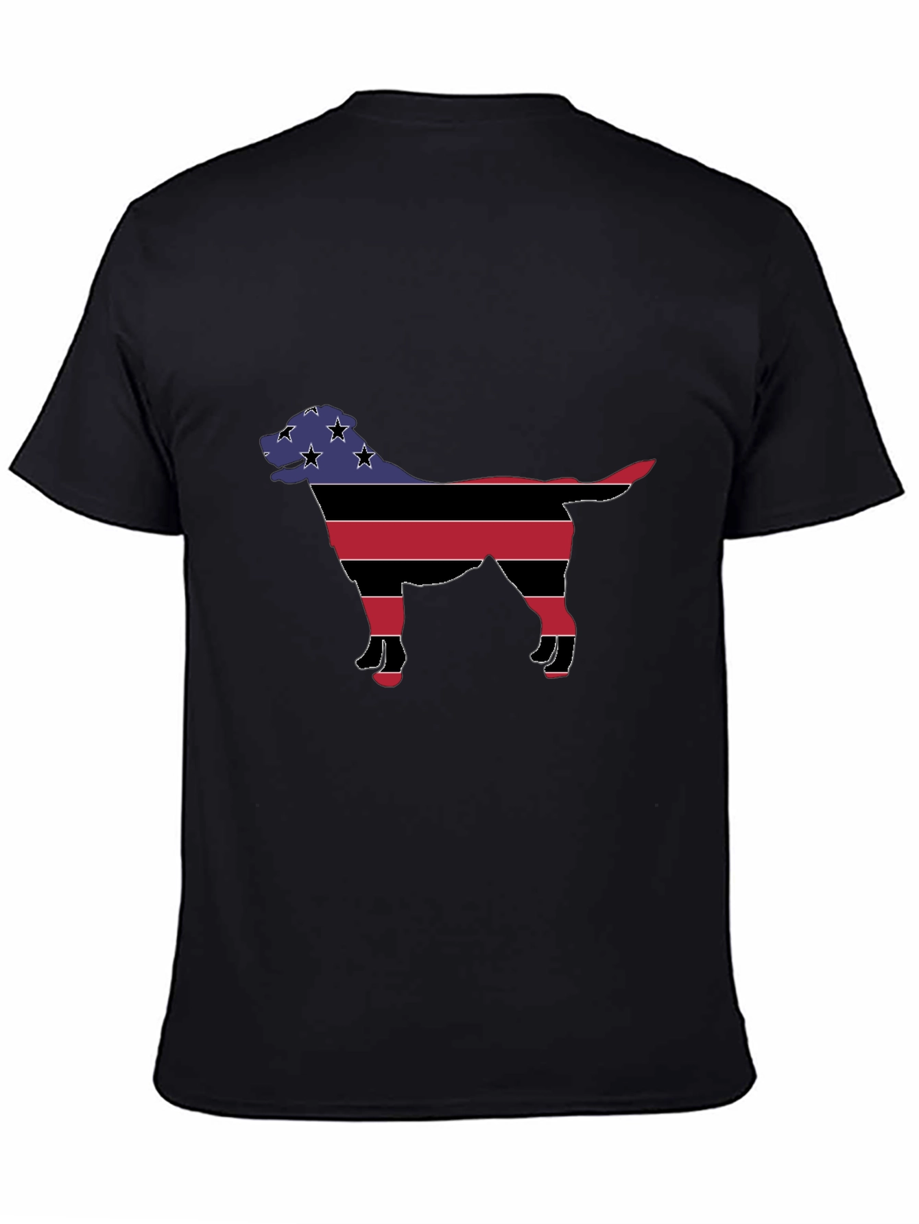 Patriotic Dog Silhouette Graphic Tee